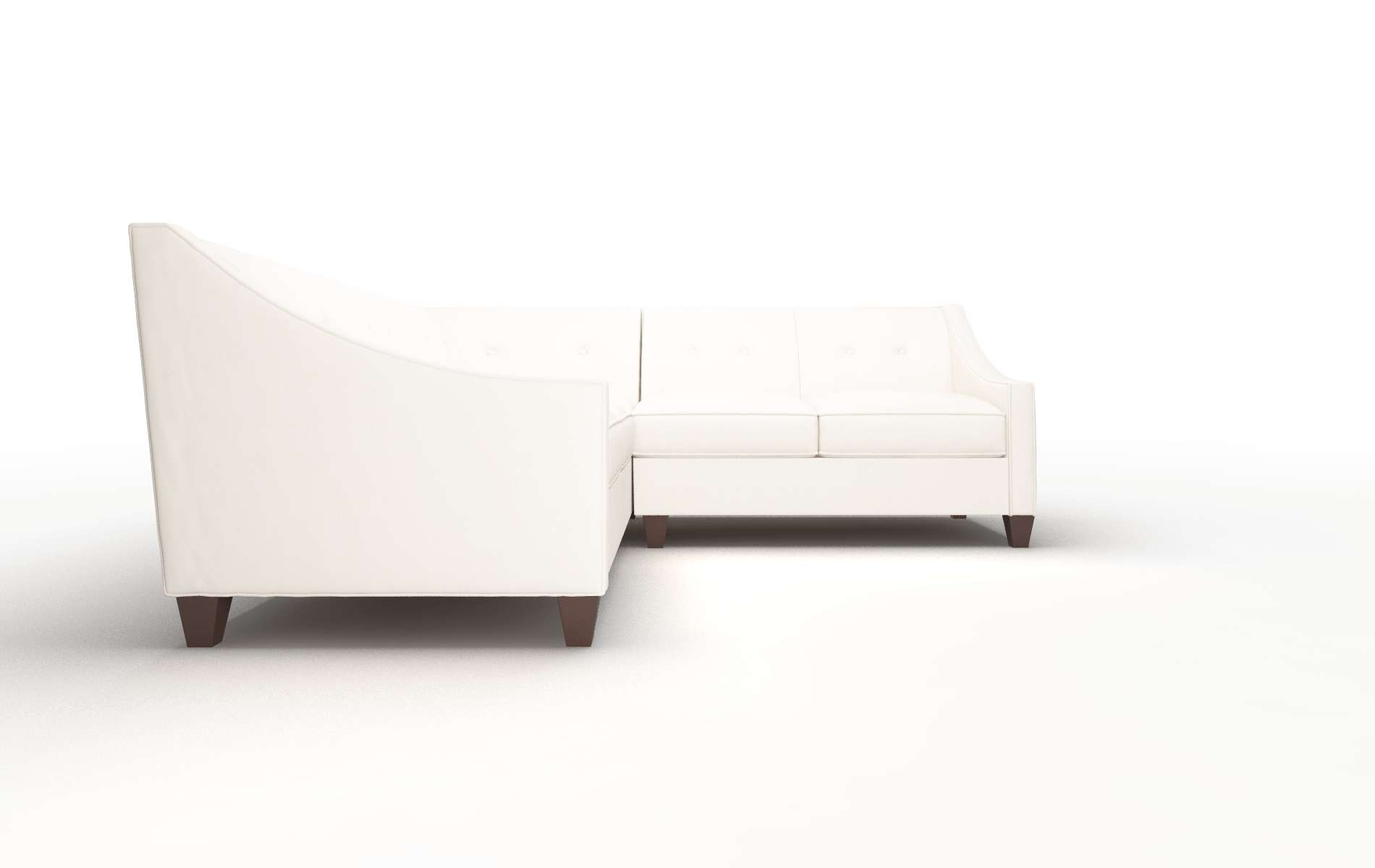 Berlin Blanche Milky Sectional espresso legs 2