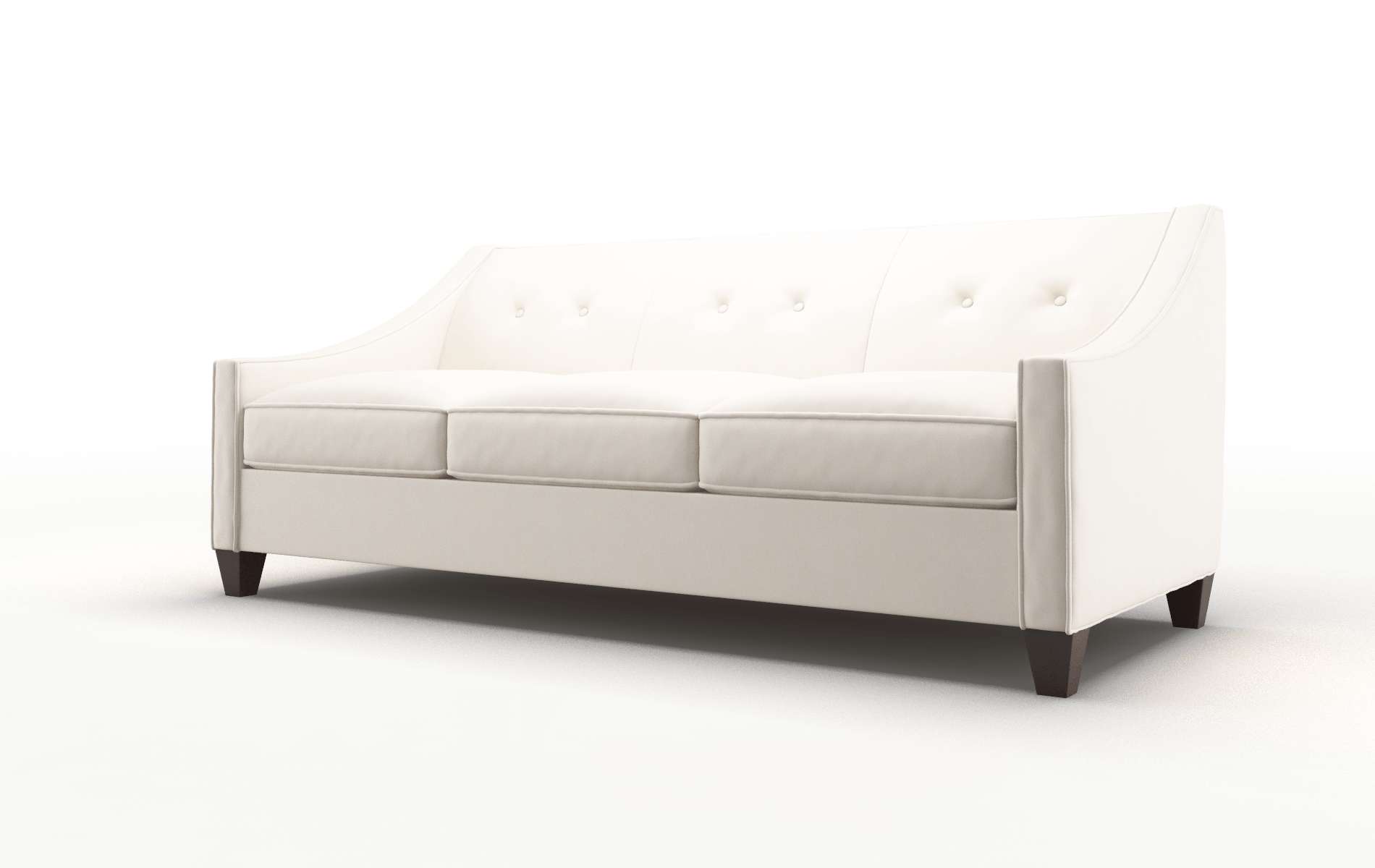 Berlin Blanche Milky Sofa espresso legs 4