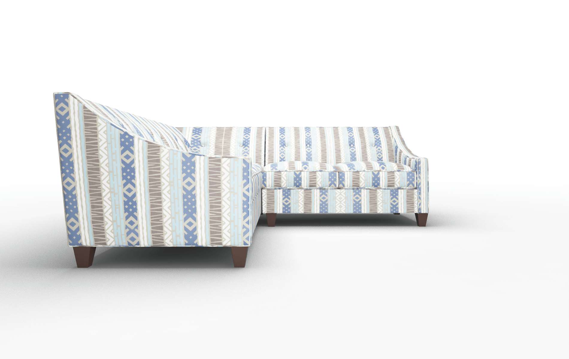 Berlin Bodhi Indigo Sectional espresso legs 2