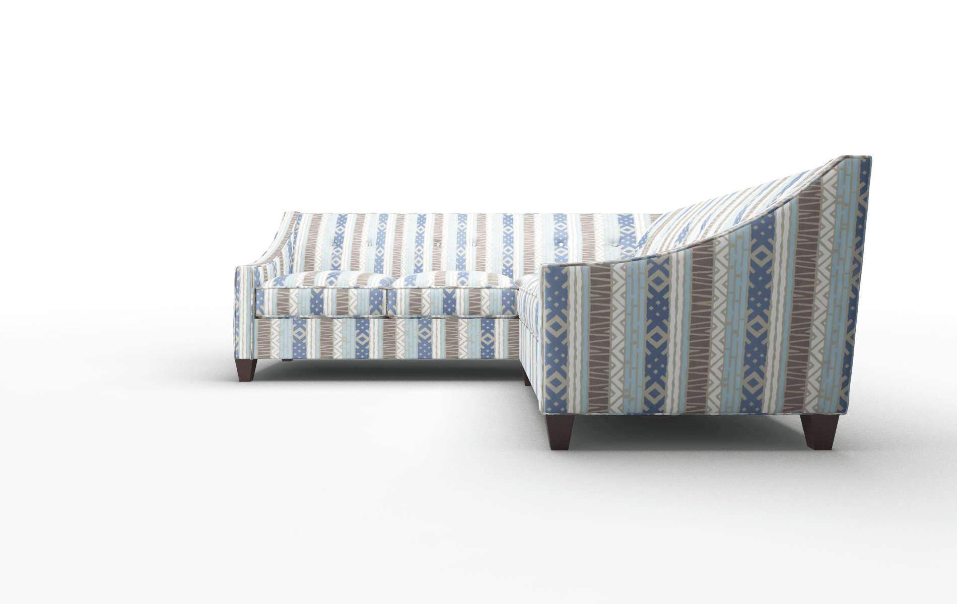 Berlin Bodhi Indigo Sectional espresso legs 5
