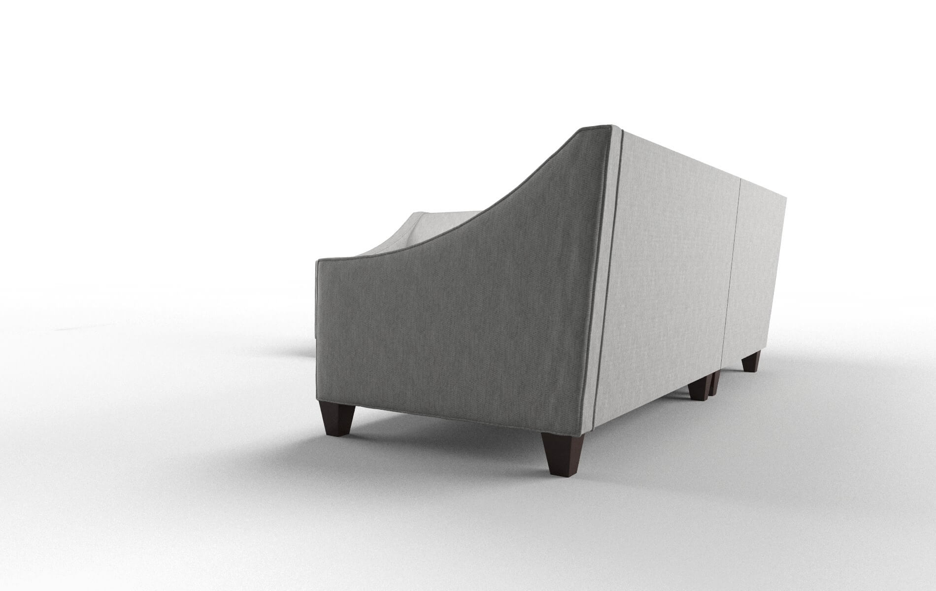 Berlin Bungalow Graphite Sectional espresso legs 4