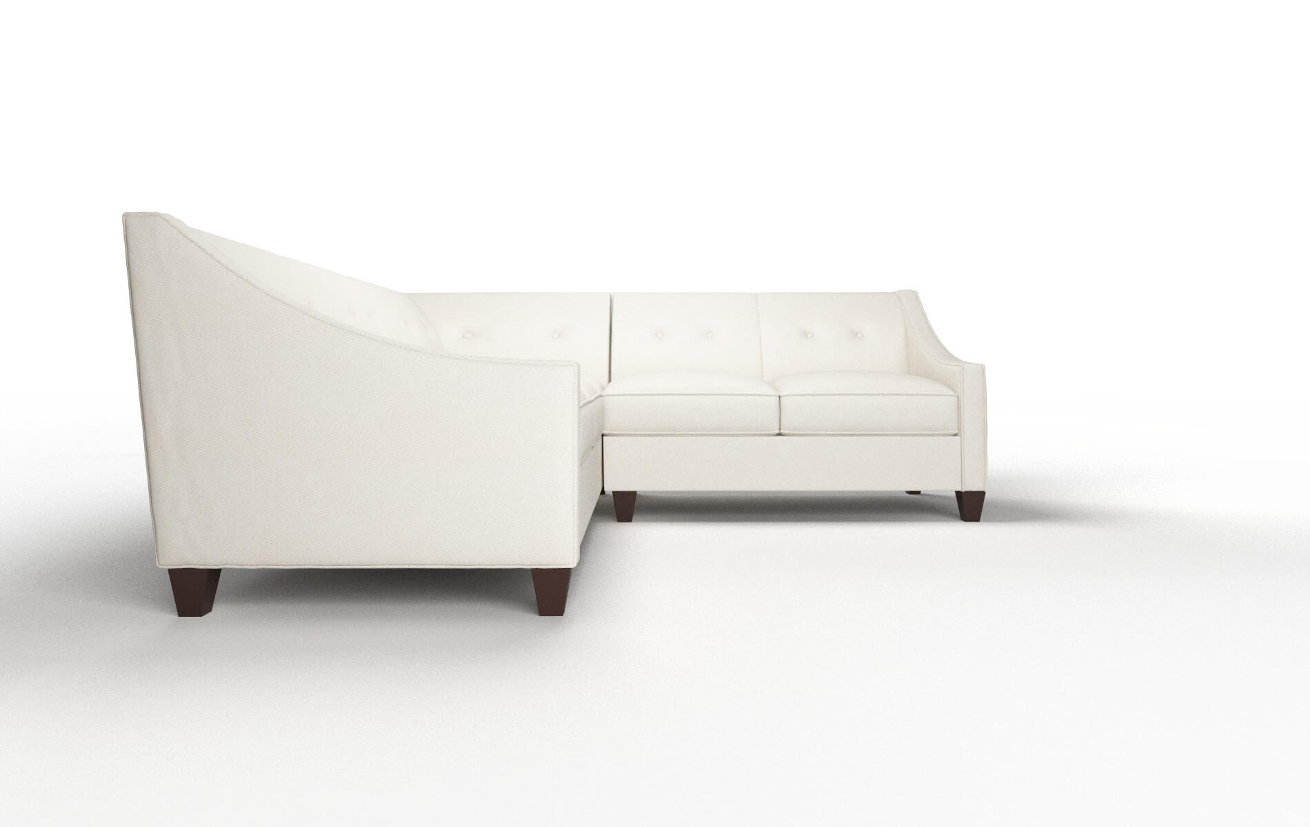 Berlin Bungalow Ivory Sectional espresso legs 2