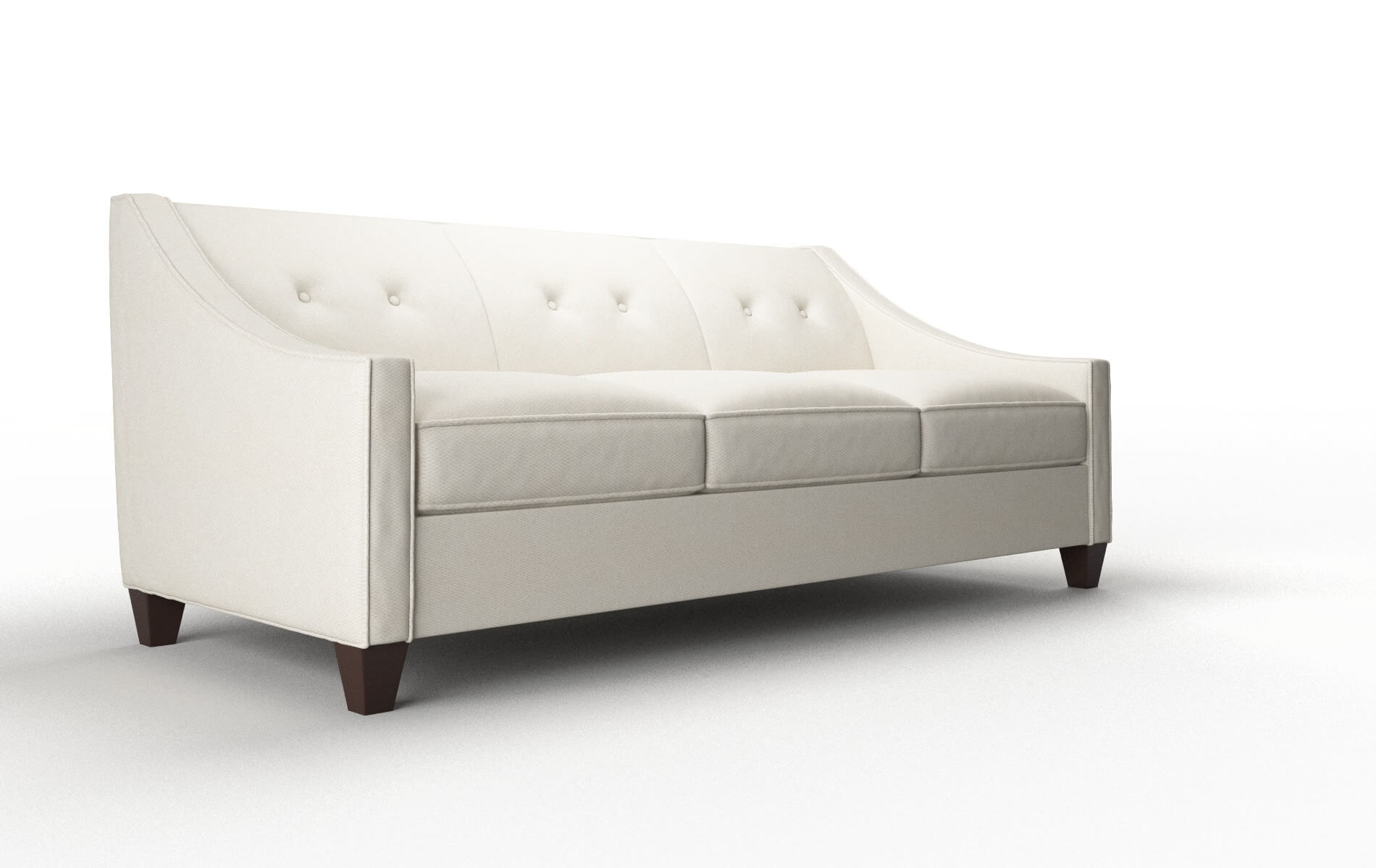 Berlin Bungalow Ivory Sofa espresso legs 2