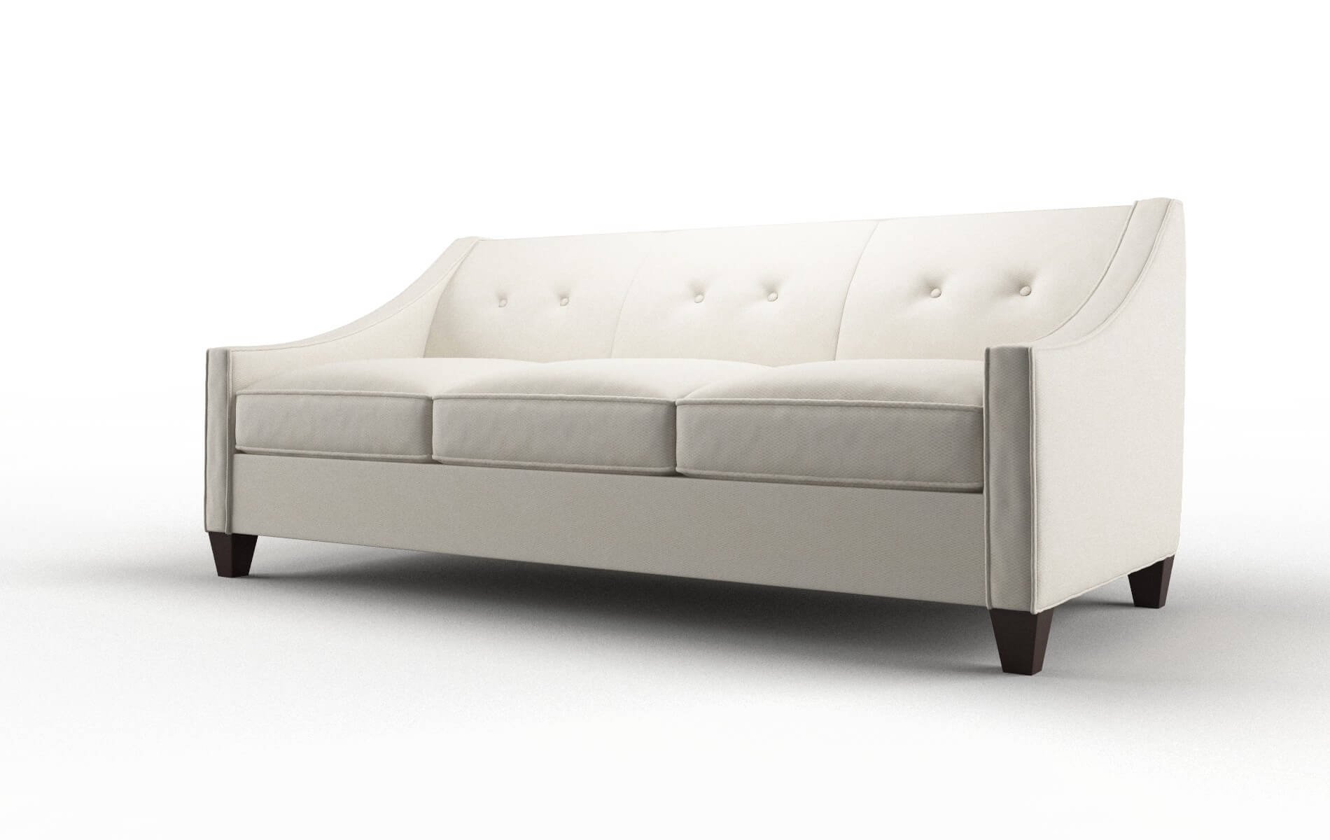 Berlin Bungalow Ivory Sofa espresso legs 4