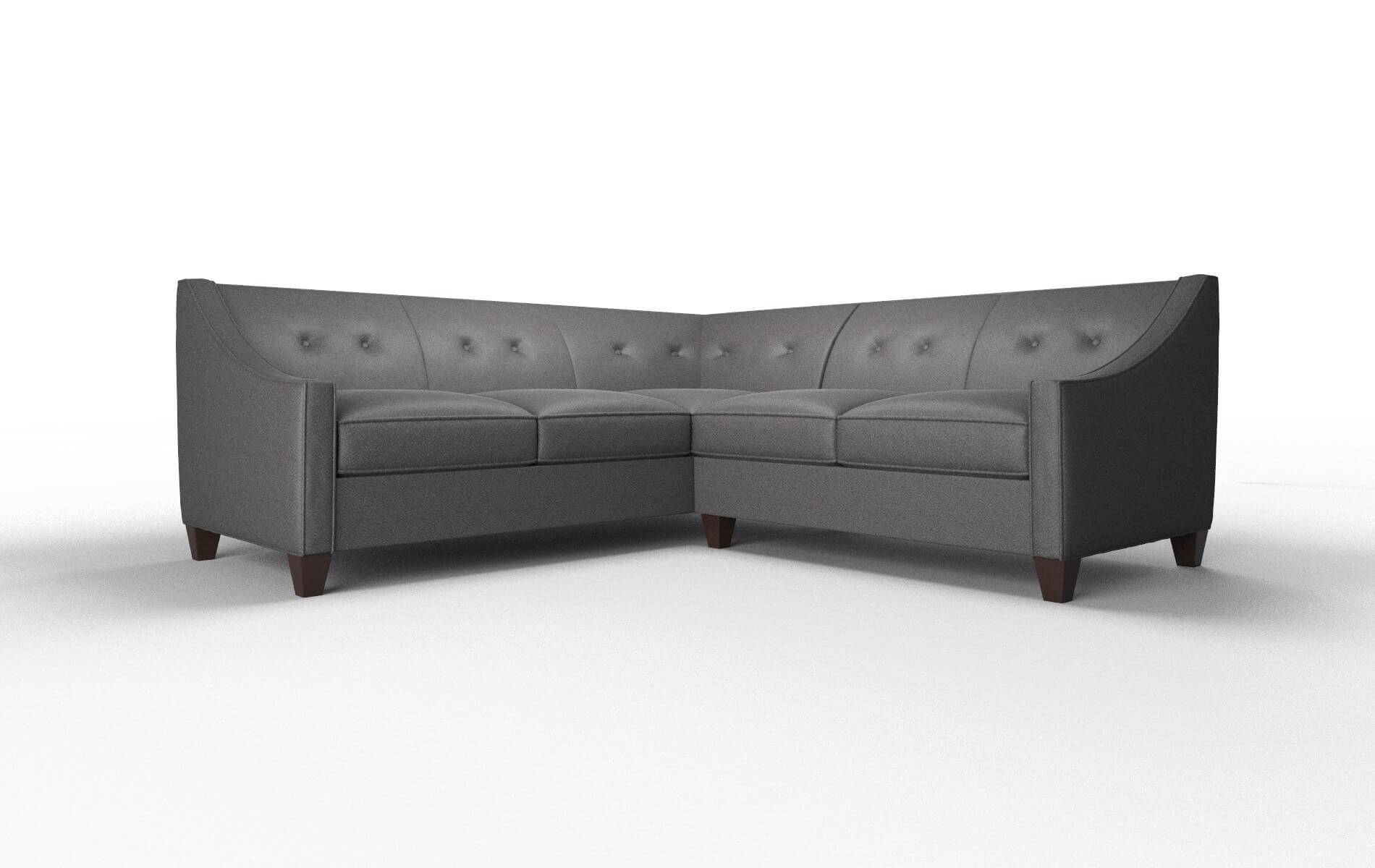 Berlin Catalina Charcoal Sectional espresso legs 1