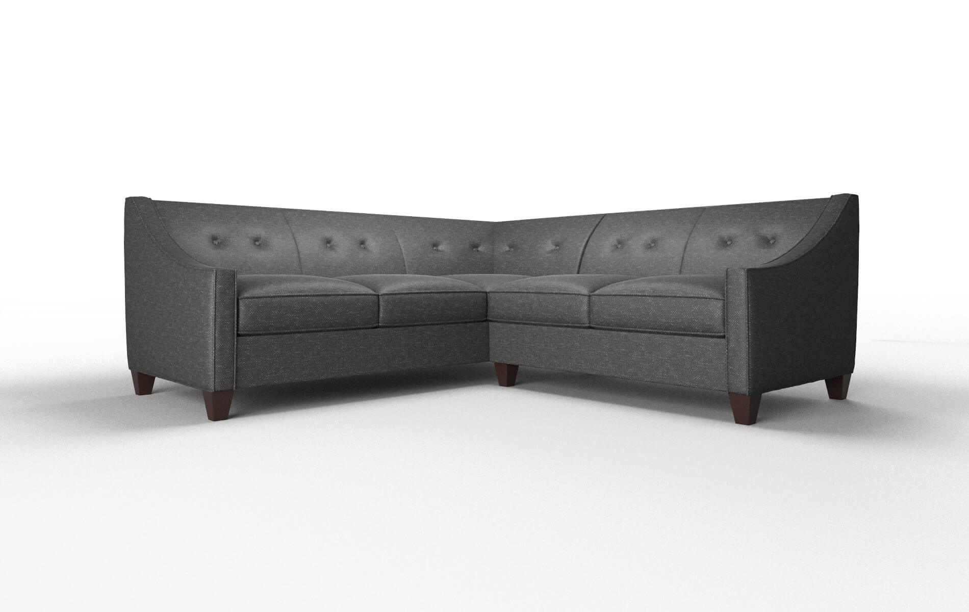 Berlin Chance Denim Sectional espresso legs 1