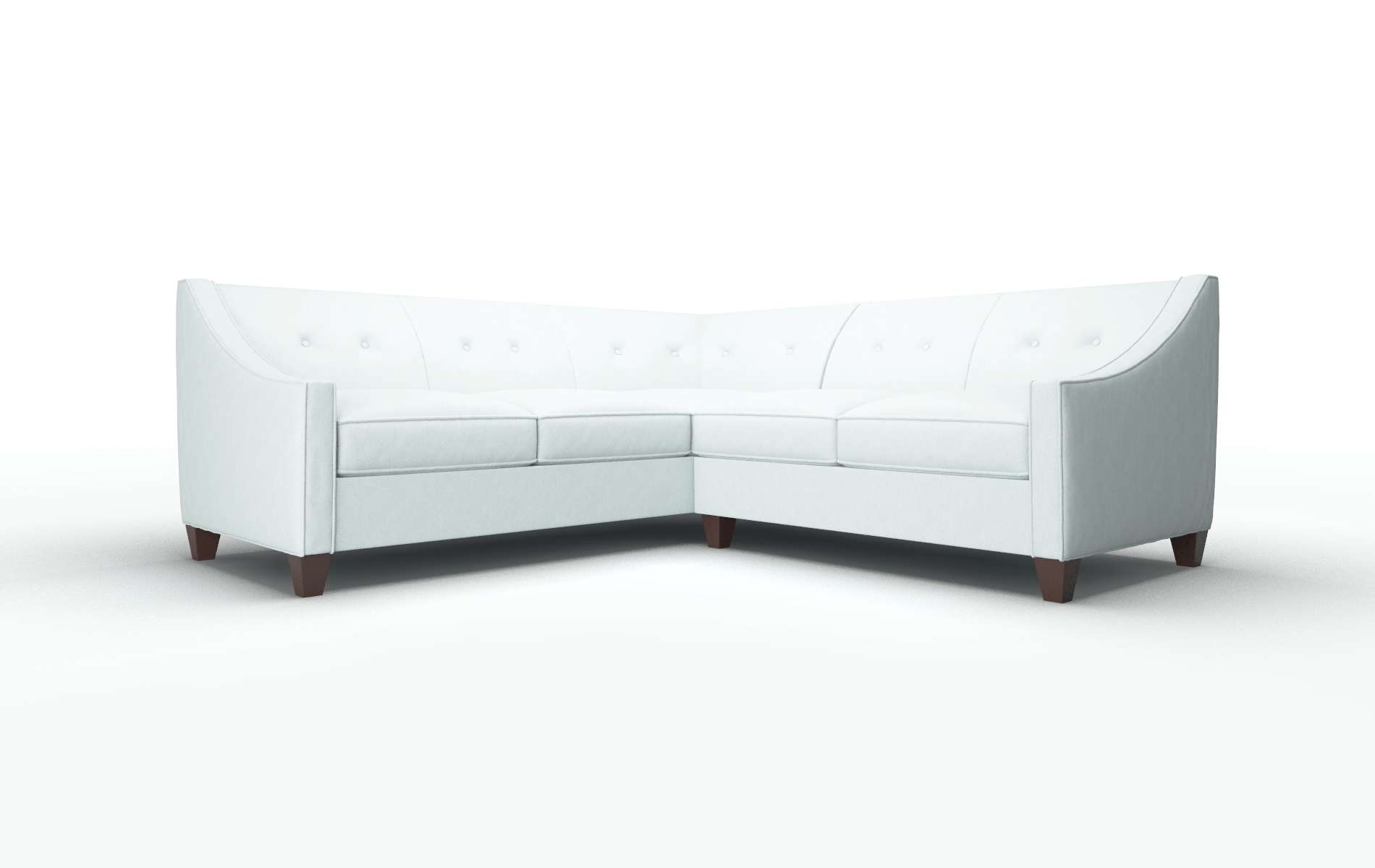 Berlin Clyde Cornflower Sectional espresso legs 1