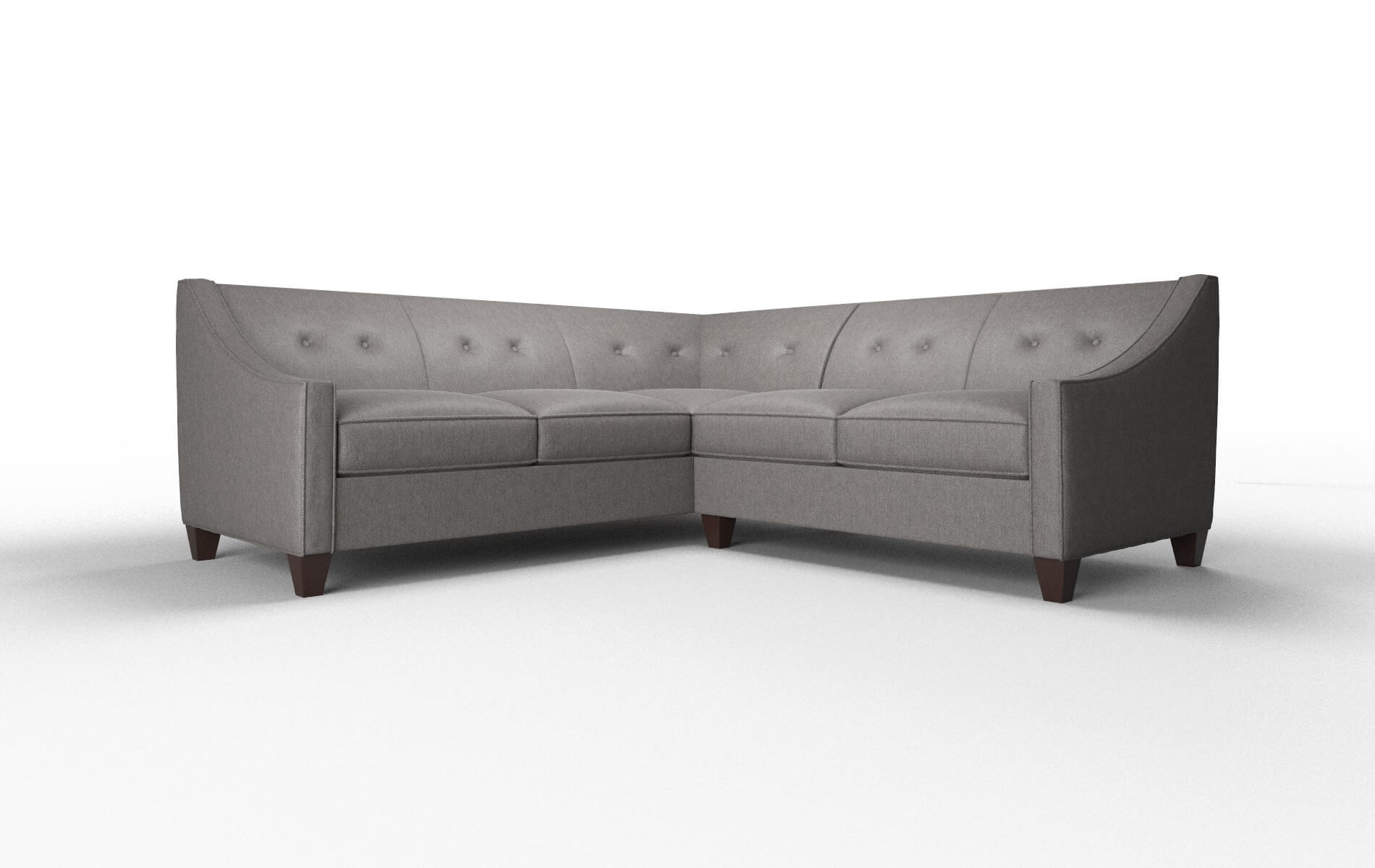 Berlin Cosmo Charcoal Sectional espresso legs 1