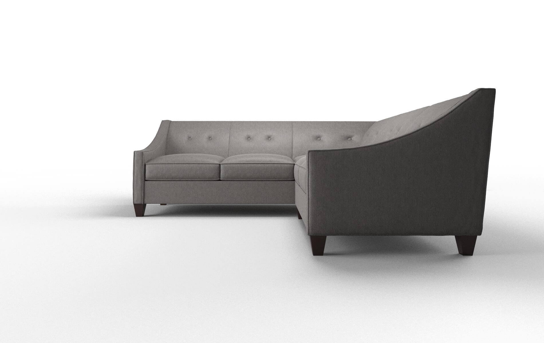 Berlin Cosmo Charcoal Sectional espresso legs 5