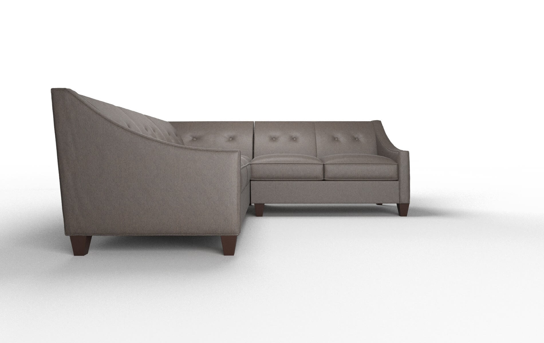 Berlin Cosmo Chocolate Sectional espresso legs 2