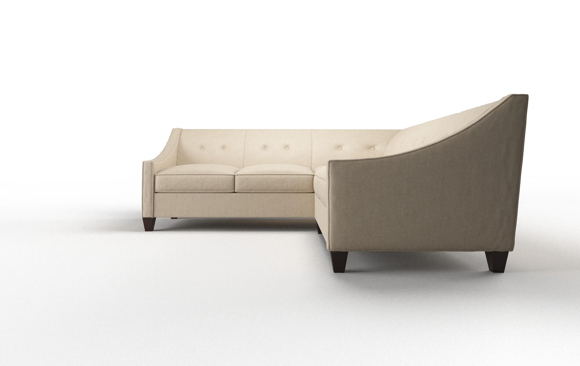Berlin Cosmo Fawn Sectional espresso legs 5