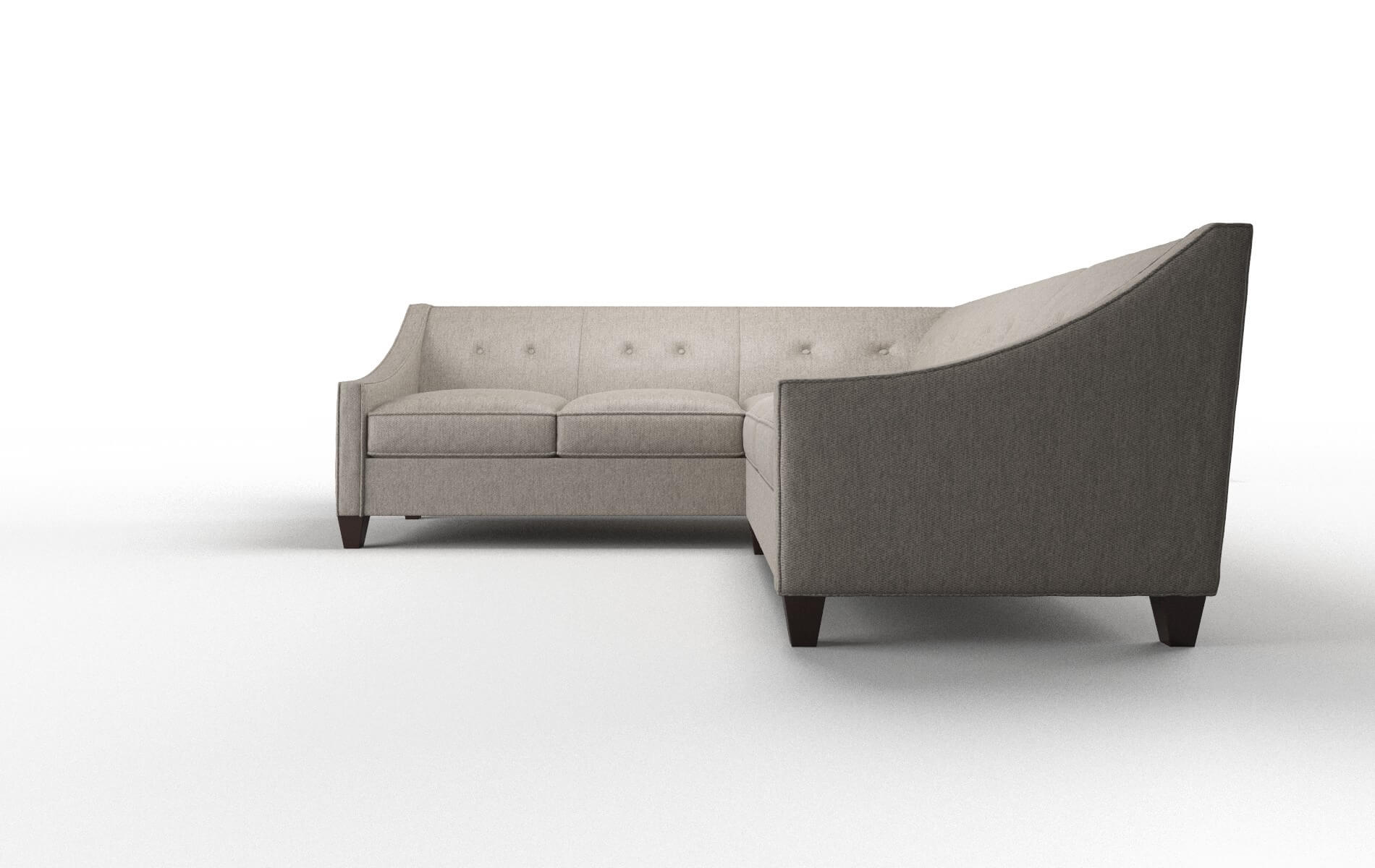 Berlin Cosmo Taupe Sectional espresso legs 5
