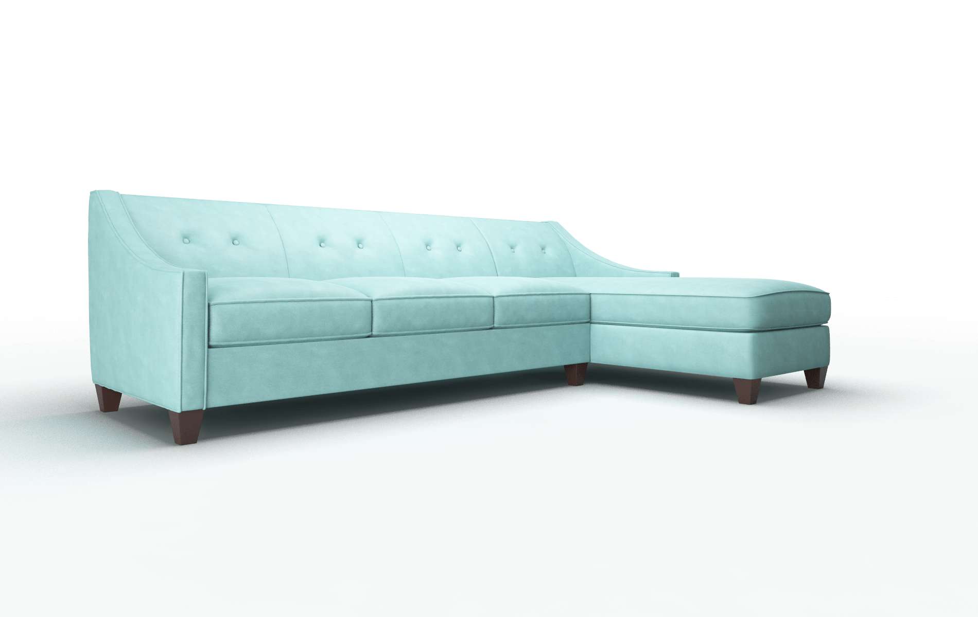 Berlin Curious Turquoise Panel espresso legs 2