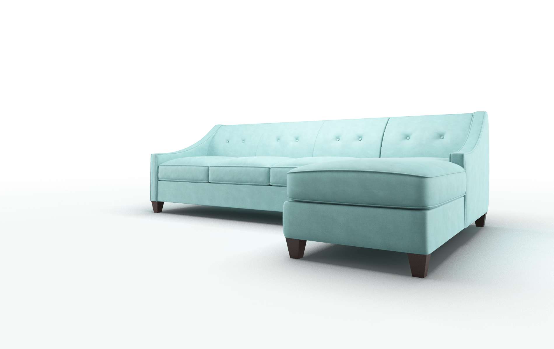 Berlin Curious Turquoise Panel espresso legs 4