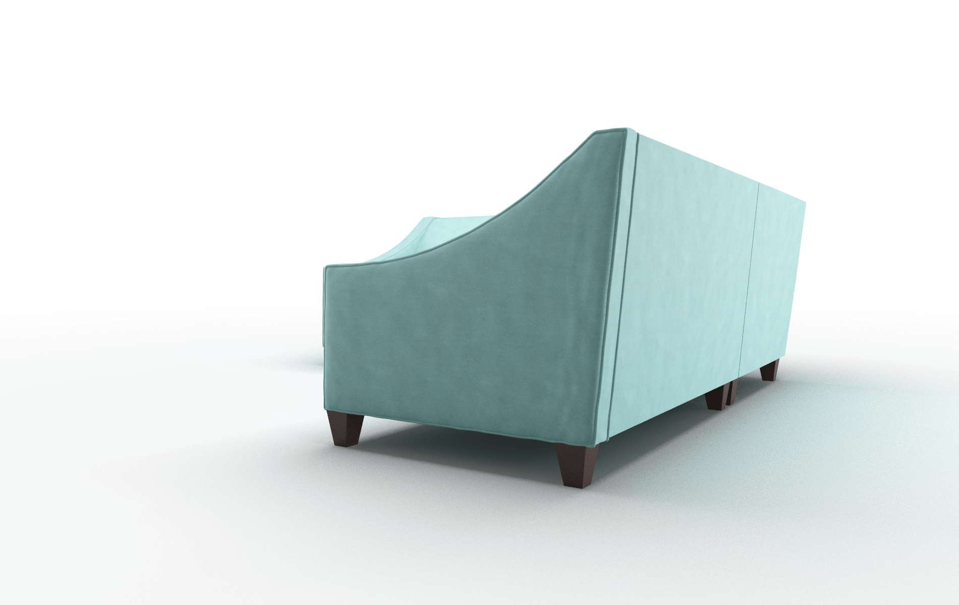 Berlin Curious Turquoise Sectional espresso legs 4