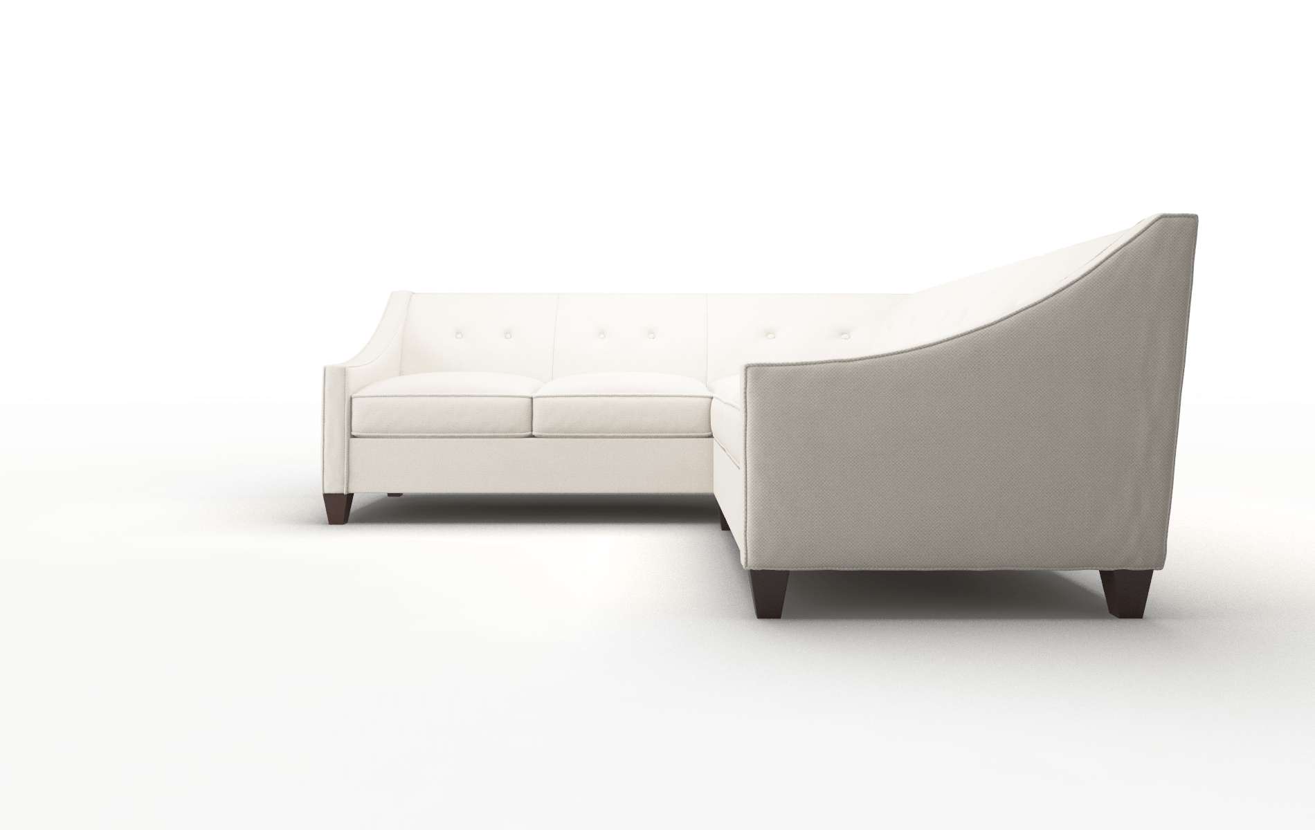 Berlin Dawson Sand Sectional espresso legs 5