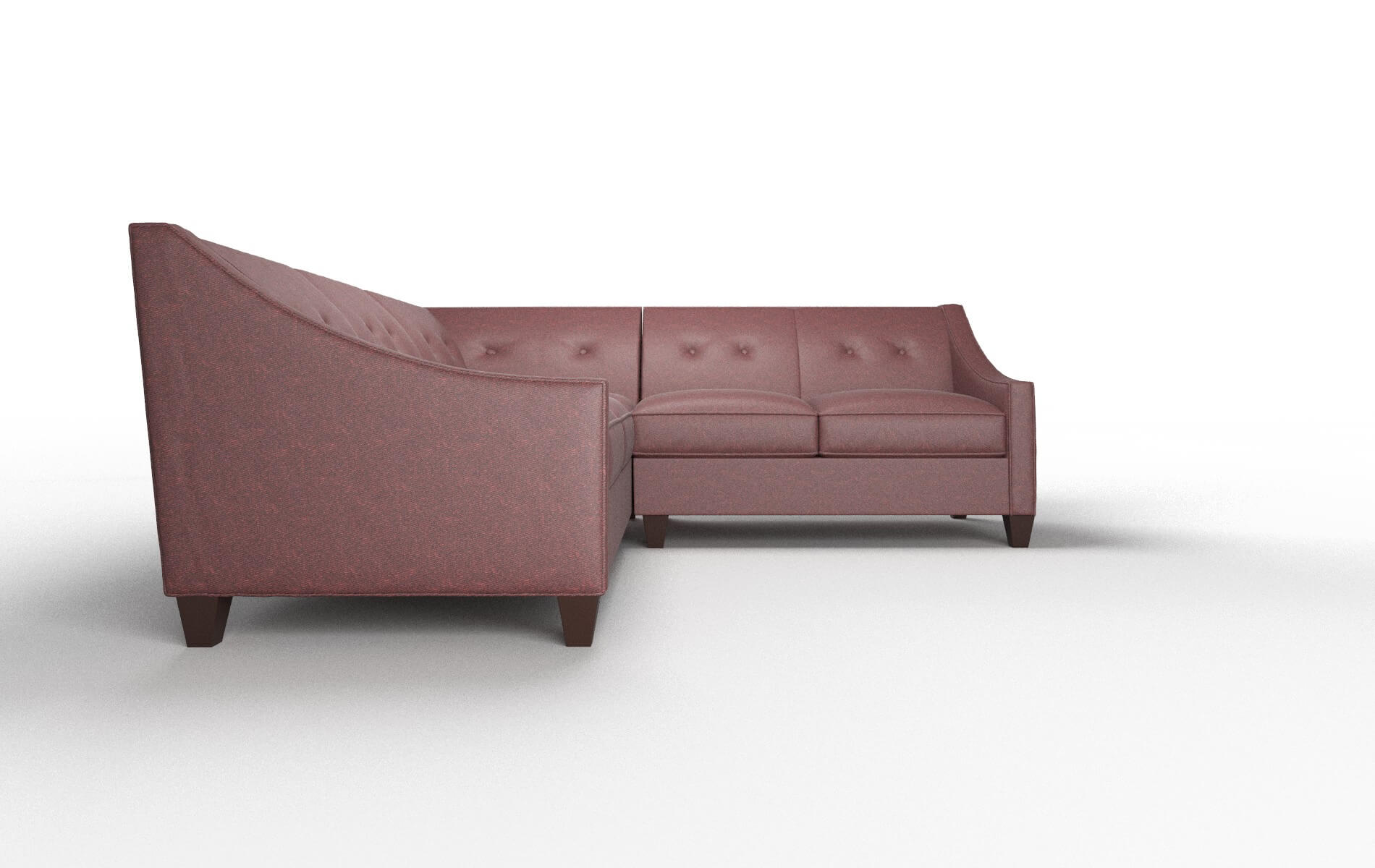 Berlin Derby Berry Sectional espresso legs 2