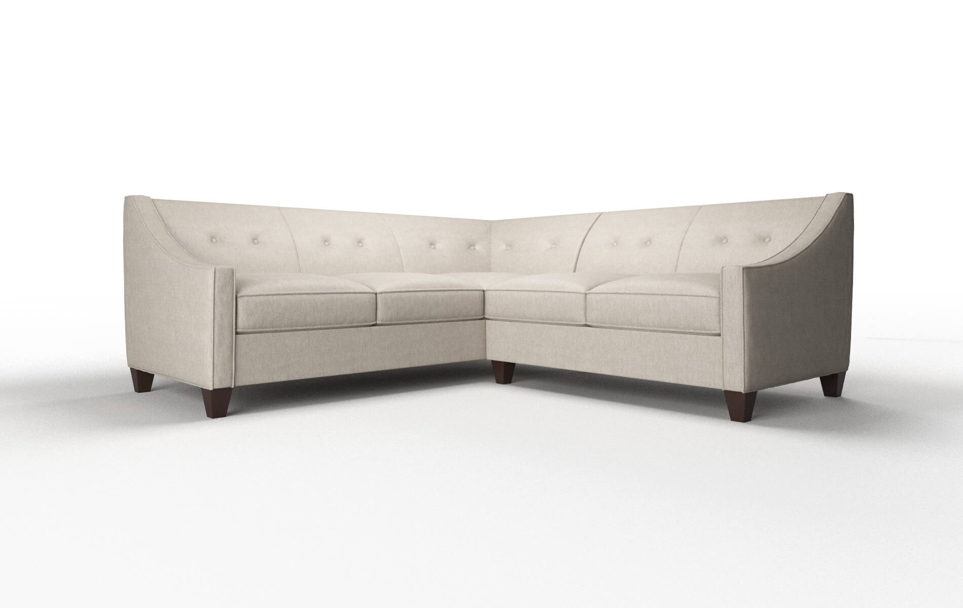 Berlin Derby Linen Sectional espresso legs 1