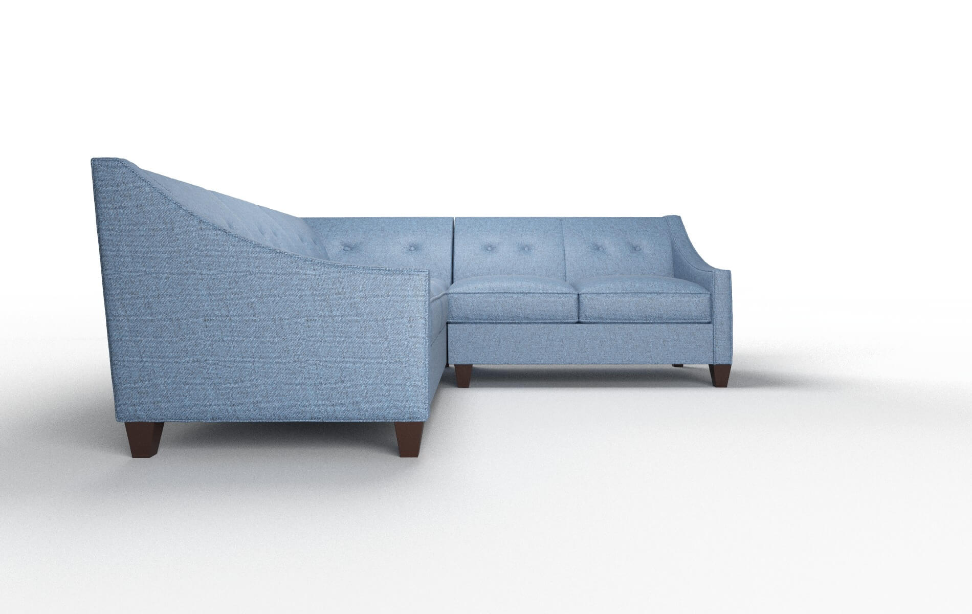 Berlin Derby Navy Sectional espresso legs 2