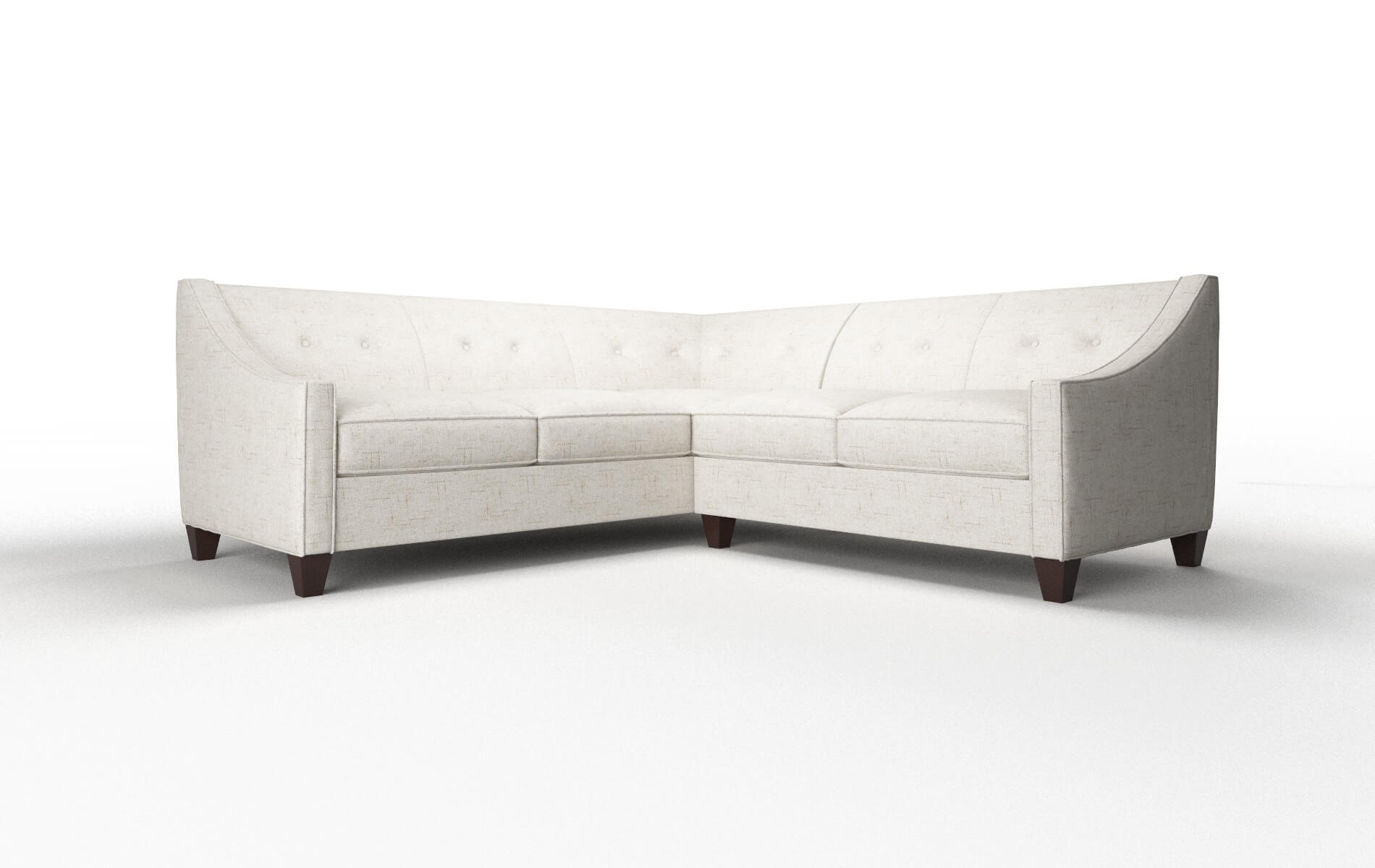 Berlin Derby Taupe Sectional espresso legs 1