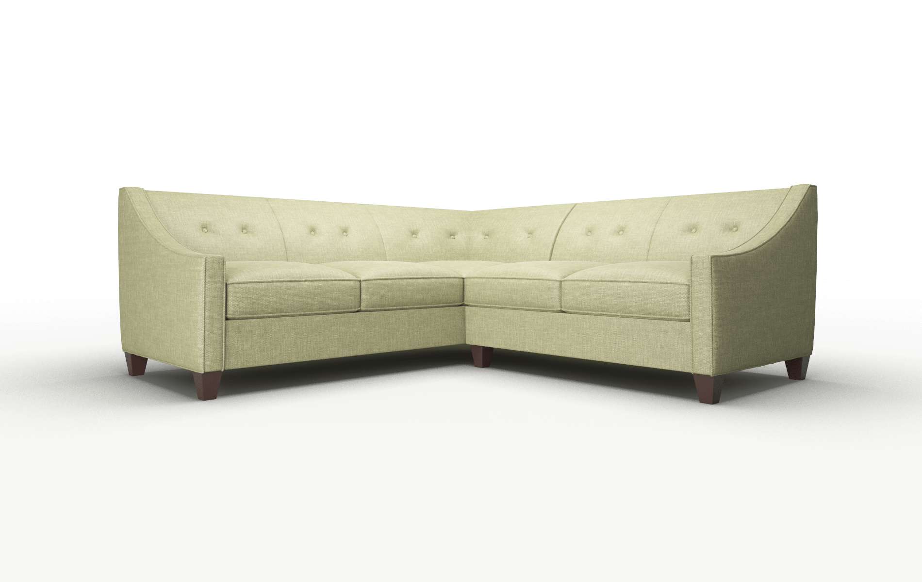 Berlin Durham Lime Sectional espresso legs 1