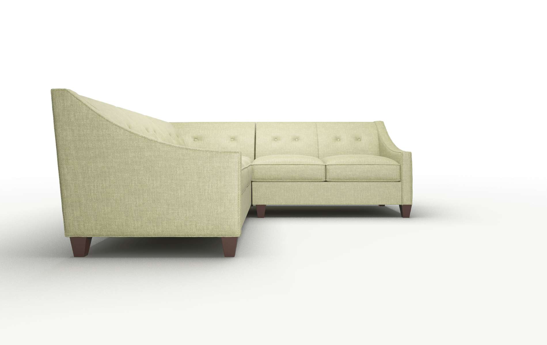 Berlin Durham Lime Sectional espresso legs 2