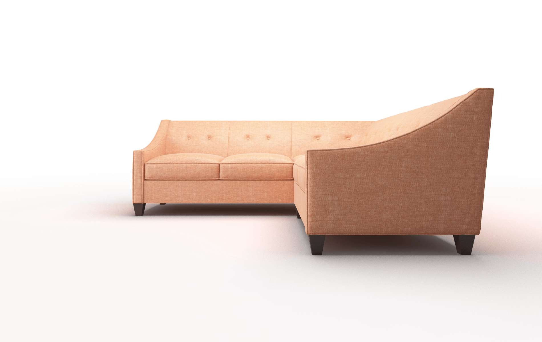 Berlin Durham Tangerine Sectional espresso legs 5