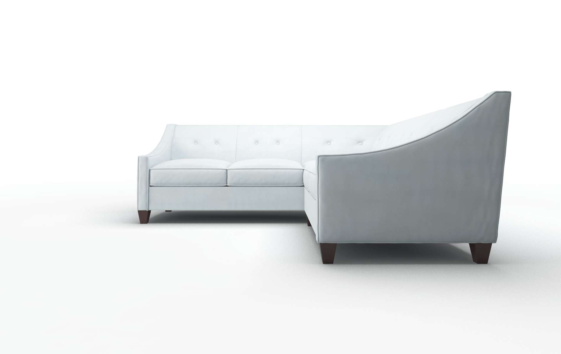 Berlin Hathaway Aqua Sectional espresso legs 5