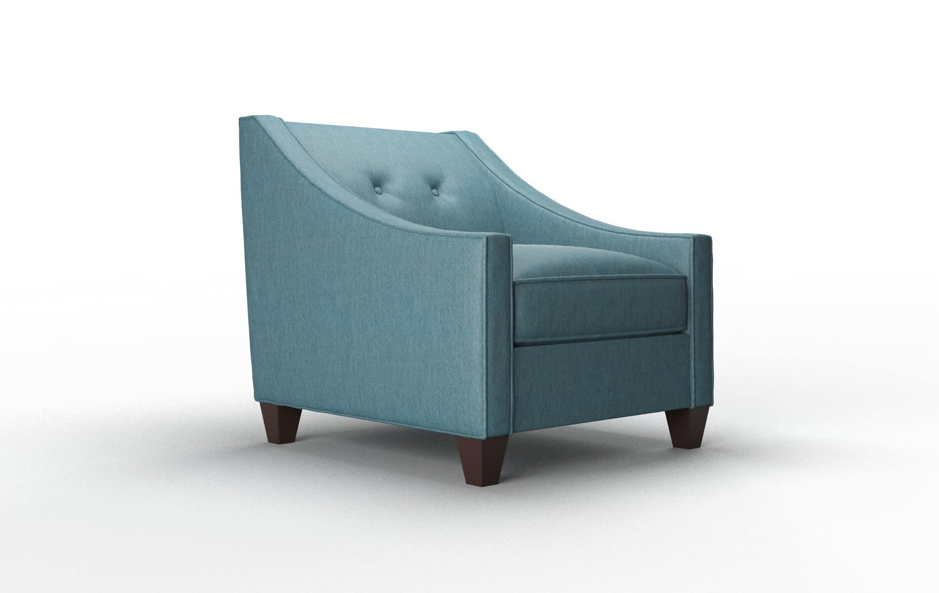 Berlin Hepburn Teal Chair espresso legs 2