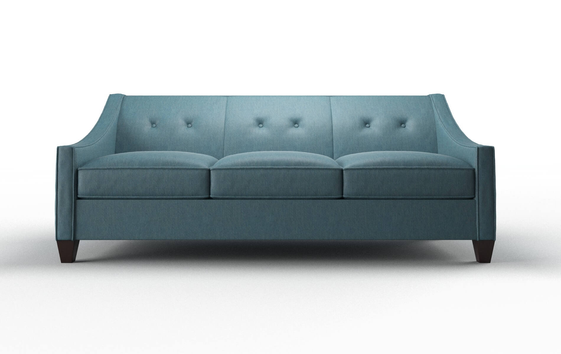 Berlin Hepburn Teal Sofa espresso legs 1