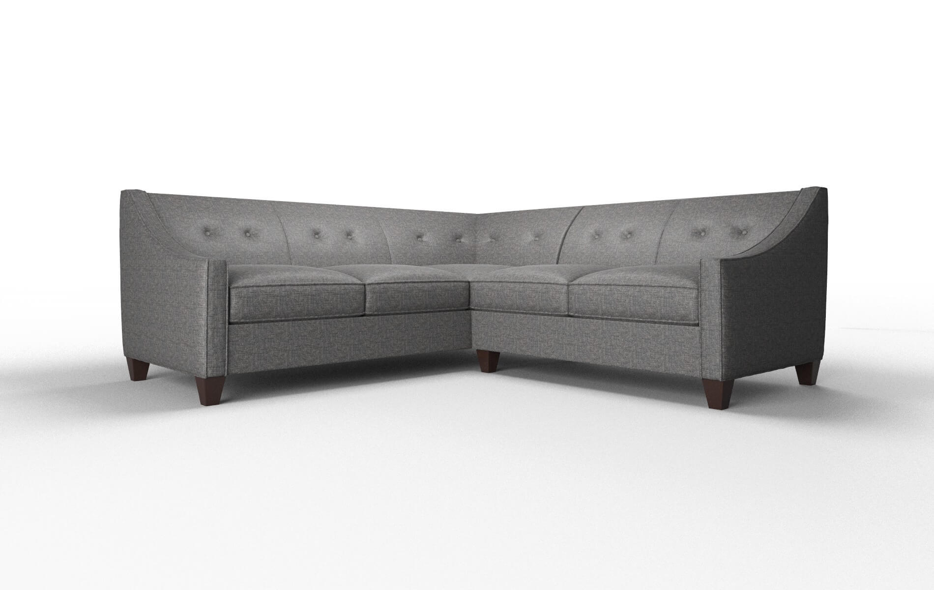 Berlin Insight Charcoal Sectional espresso legs 1
