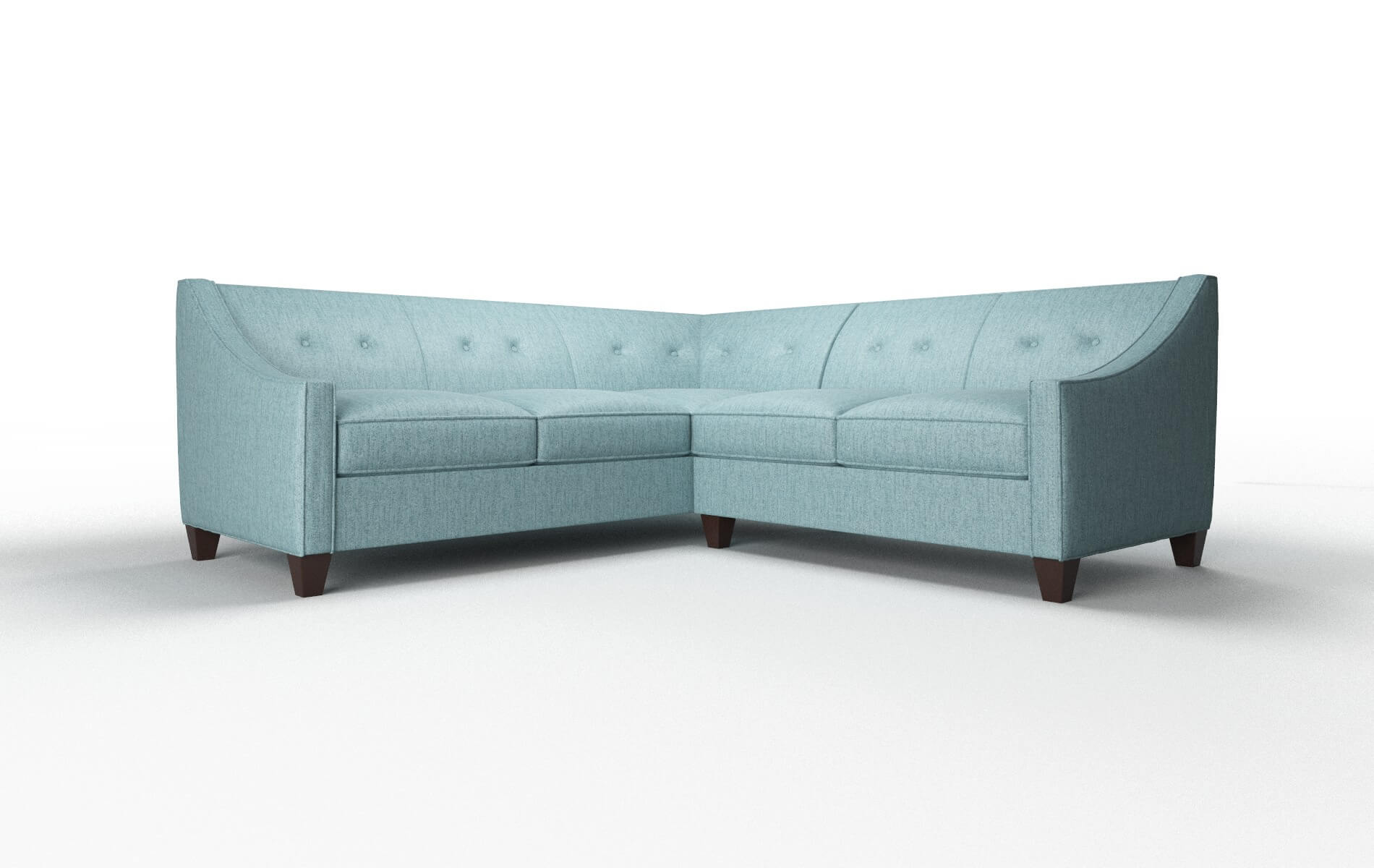 Berlin Insight peacock Sectional Espresso Legs  1