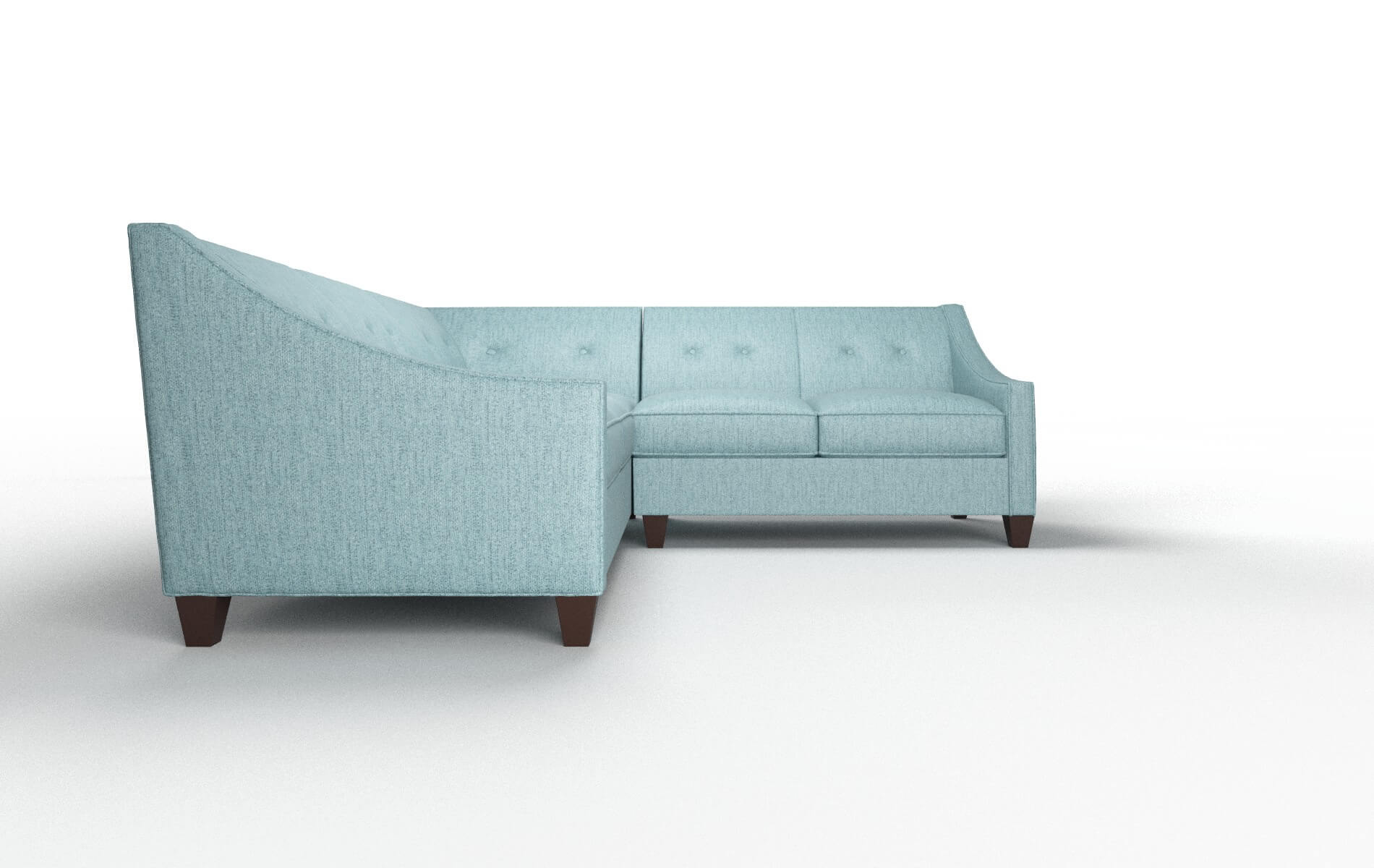 Berlin Insight Peacock Sectional espresso legs 2