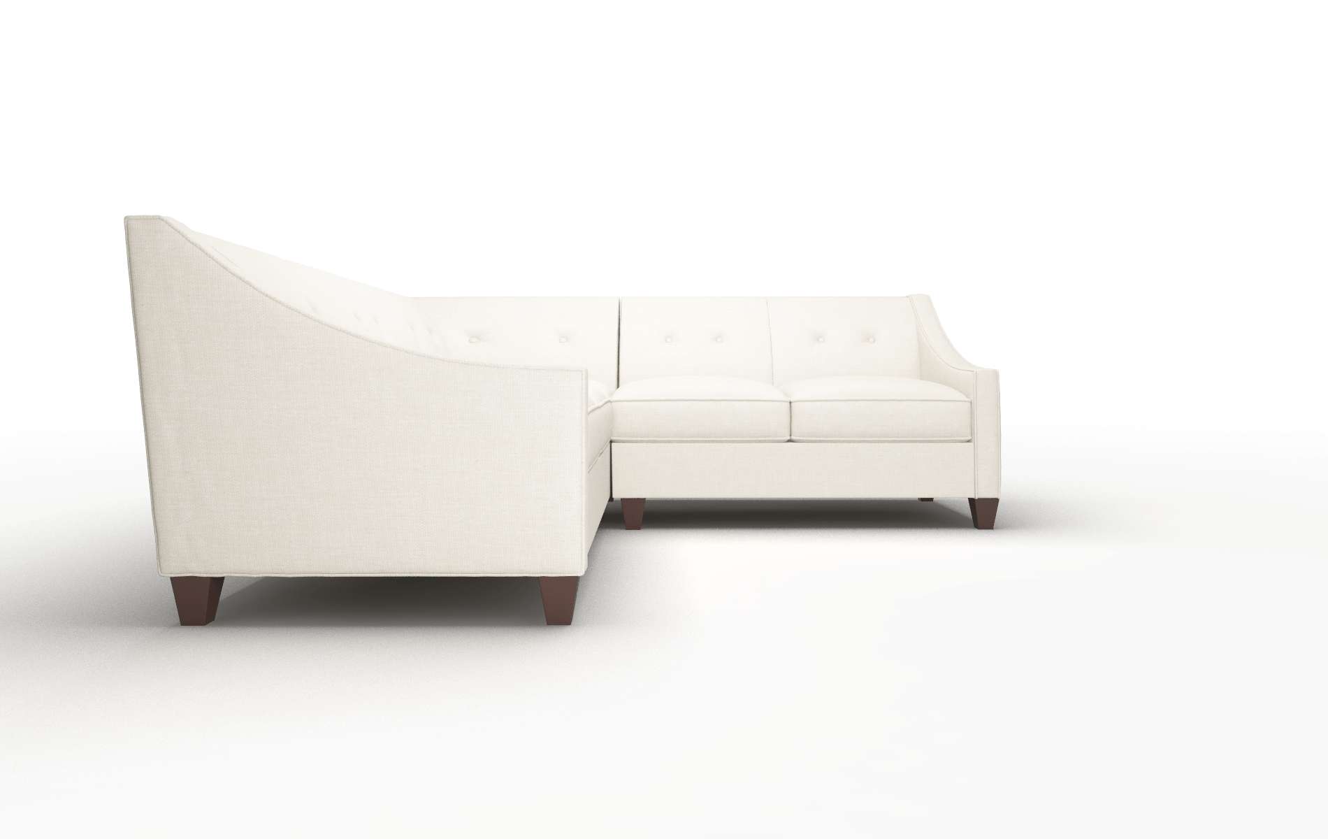 Berlin Keylargo Almond Sectional espresso legs 2