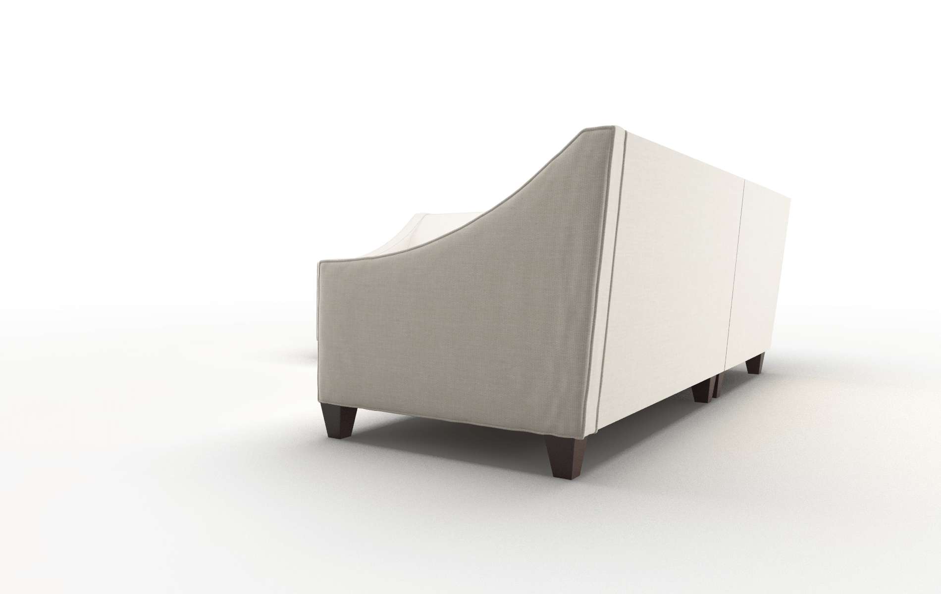 Berlin Keylargo Almond Sectional espresso legs 4