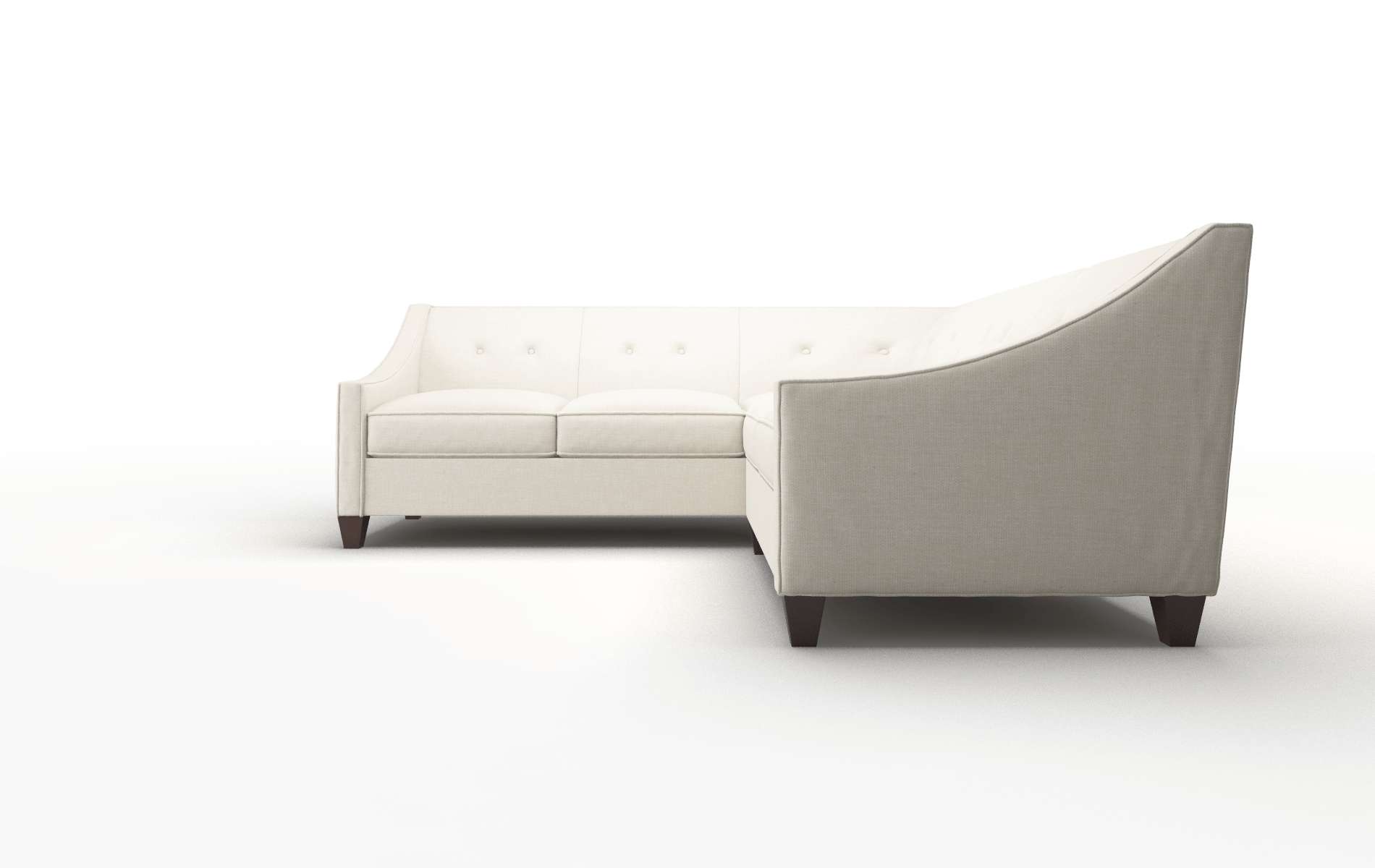 Berlin Keylargo Almond Sectional espresso legs 5