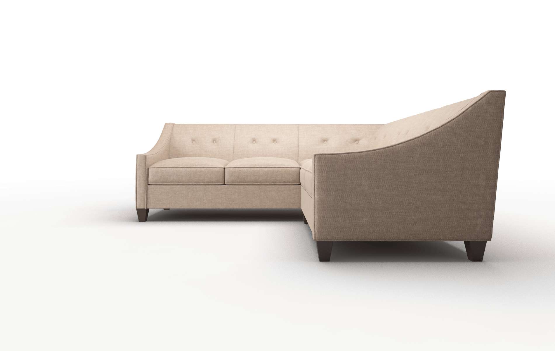 Berlin Keylargo Mink Sectional espresso legs 5