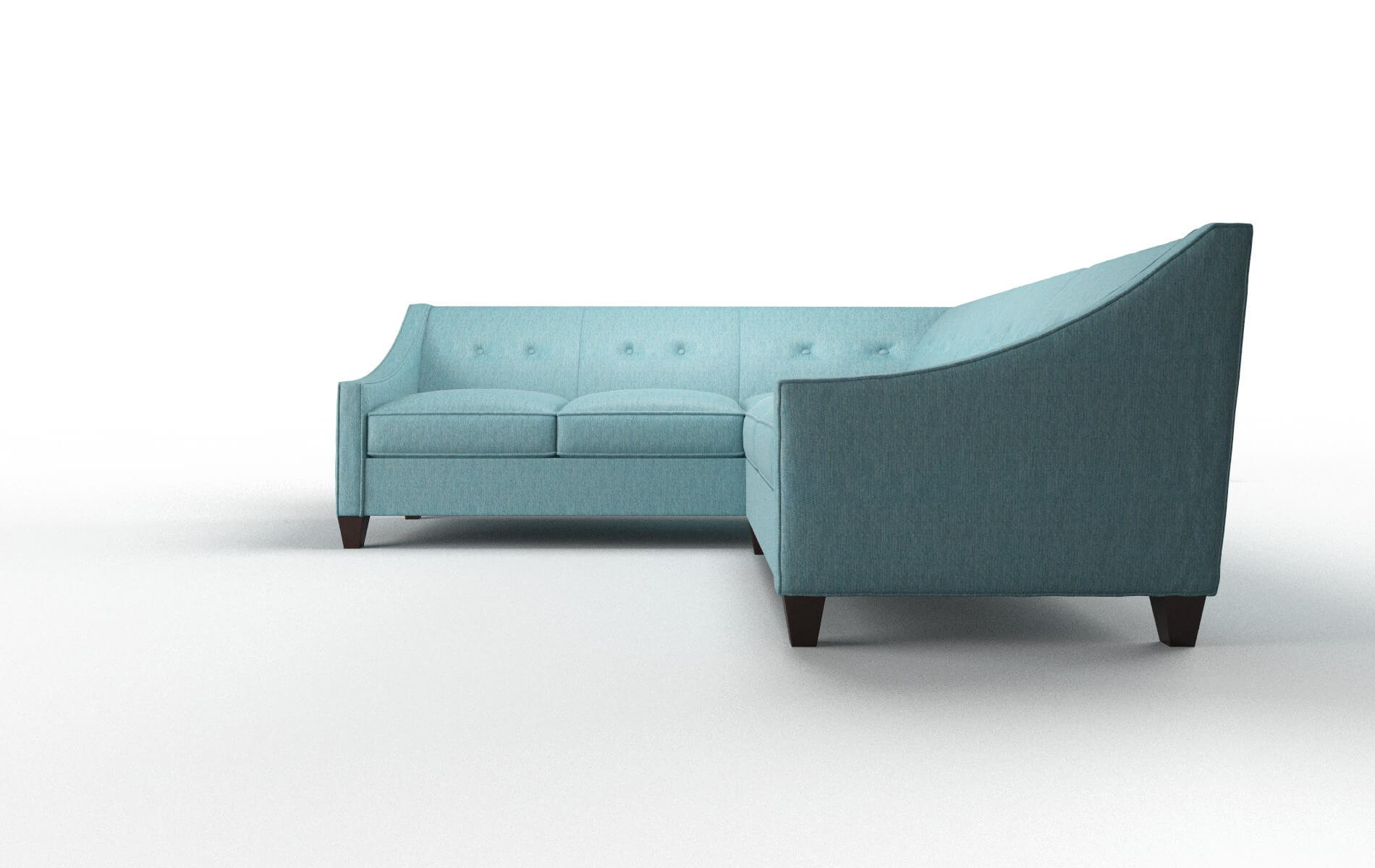 Berlin Lana Peacock Sectional espresso legs 5
