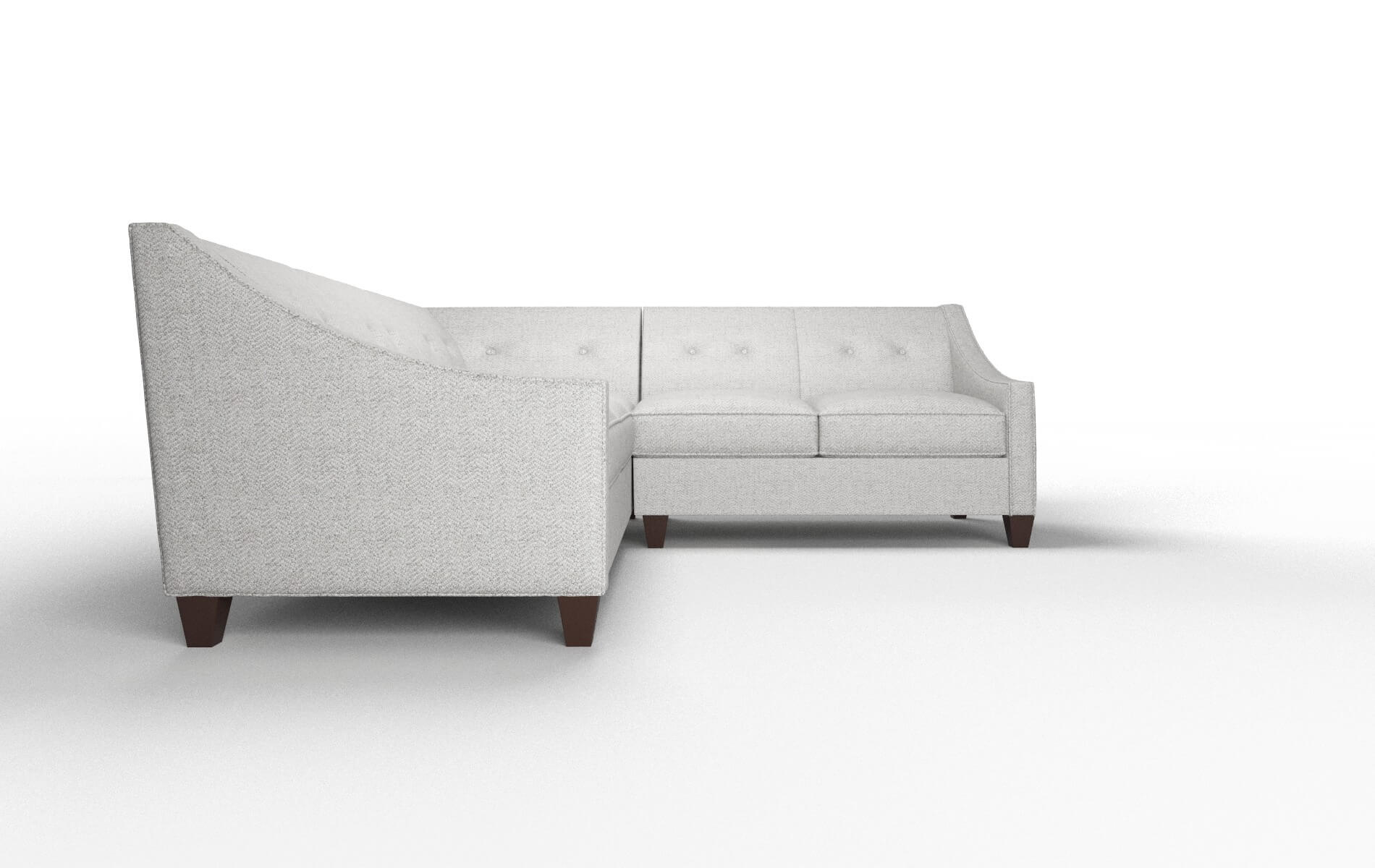 Berlin Malibu Dove Sectional espresso legs 2