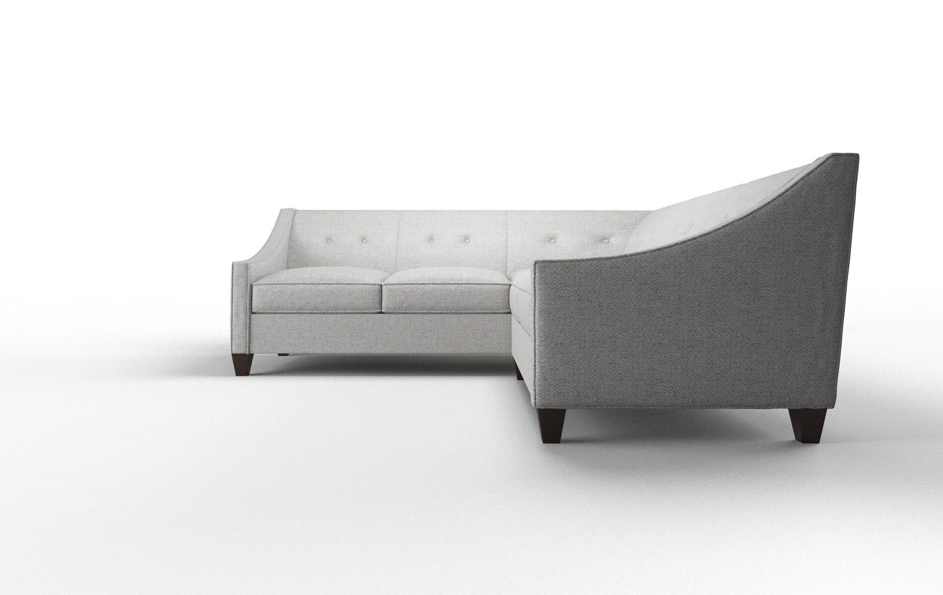 Berlin Malibu Dove Sectional espresso legs 5