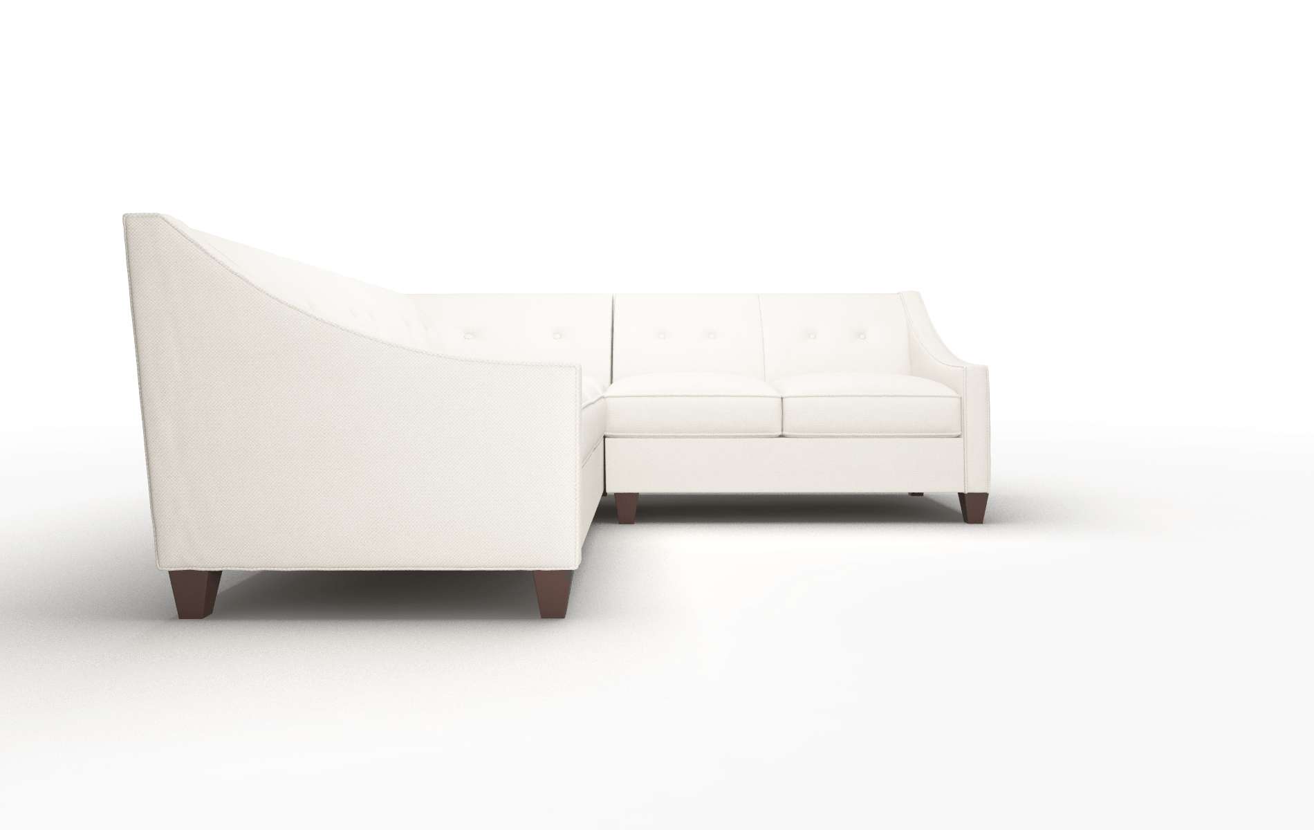 Berlin Malibu Linen Sectional espresso legs 2