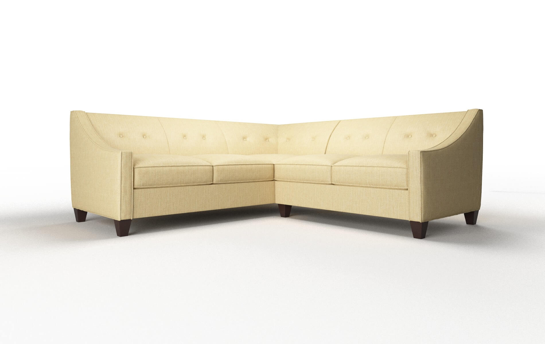 Berlin Malibu Maize Sectional espresso legs 1