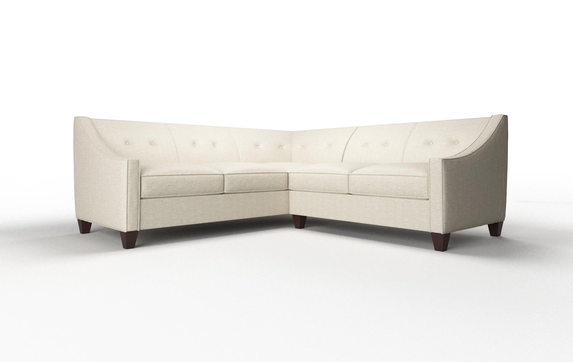 Berlin Malibu Sand Sectional espresso legs 1