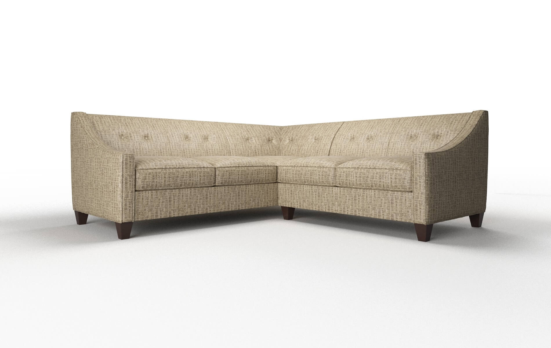 Berlin Marcy camel Sectional Espresso Legs  1
