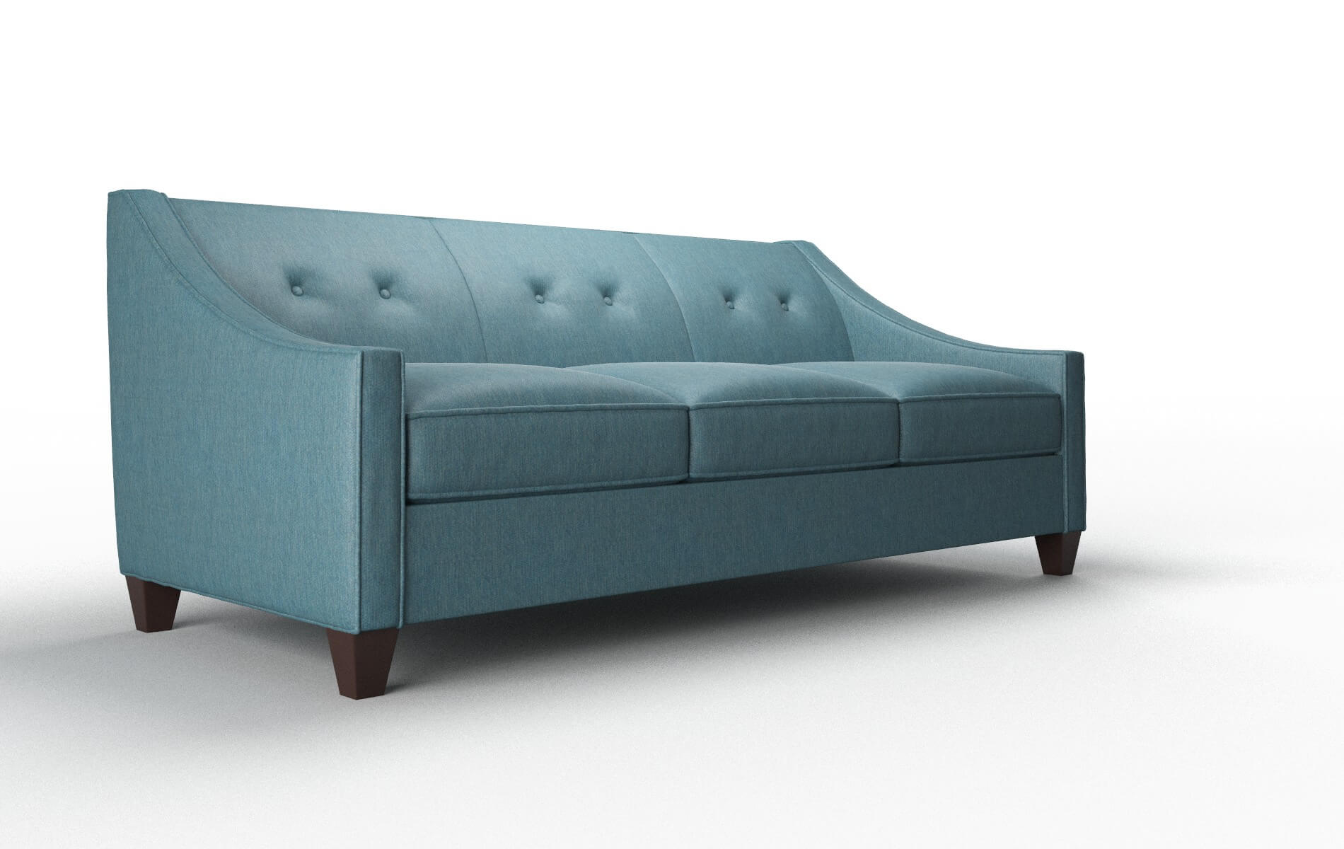 Berlin Merit Peacock Sofa espresso legs 2