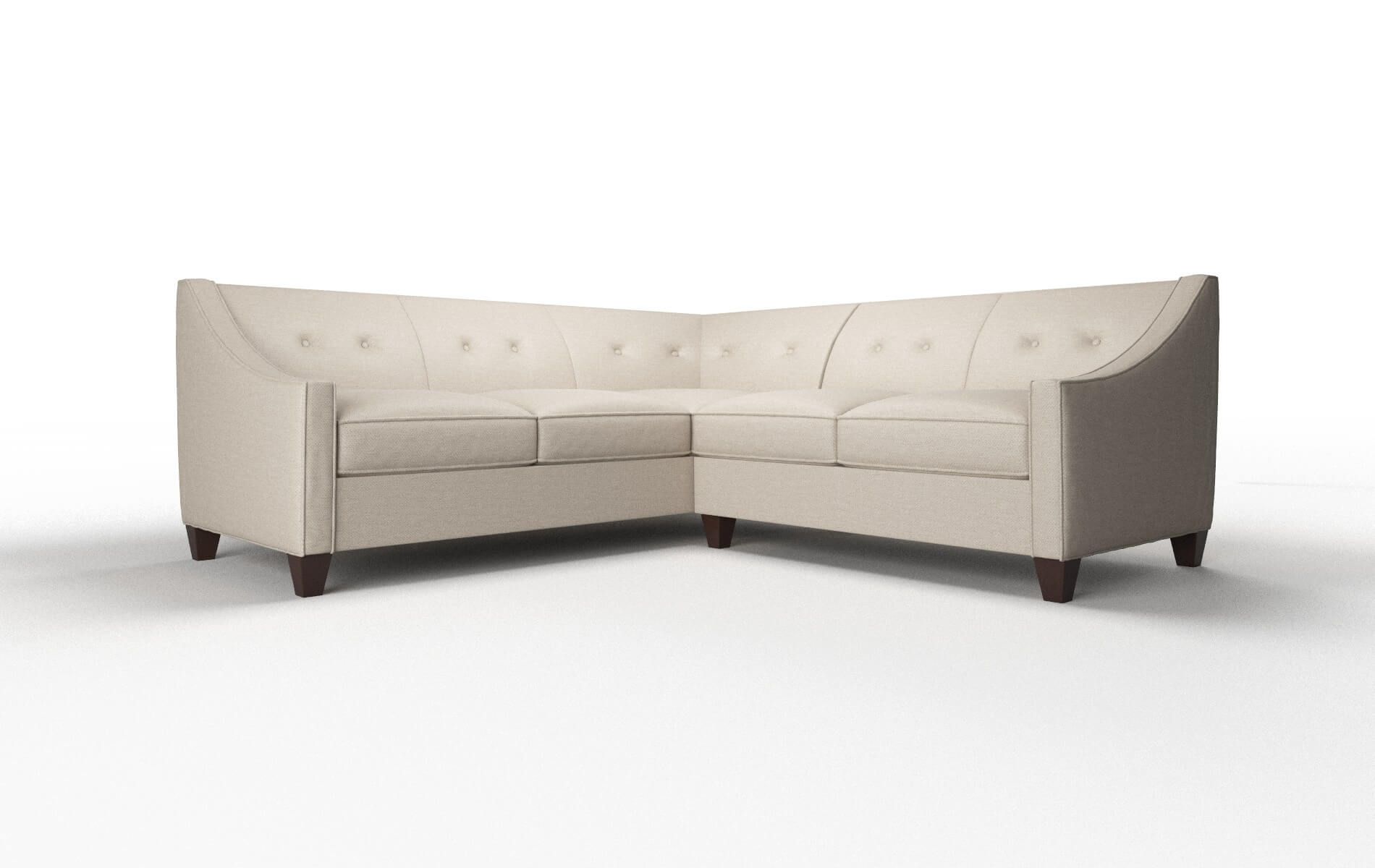 Berlin Naples Almond Sectional espresso legs 1