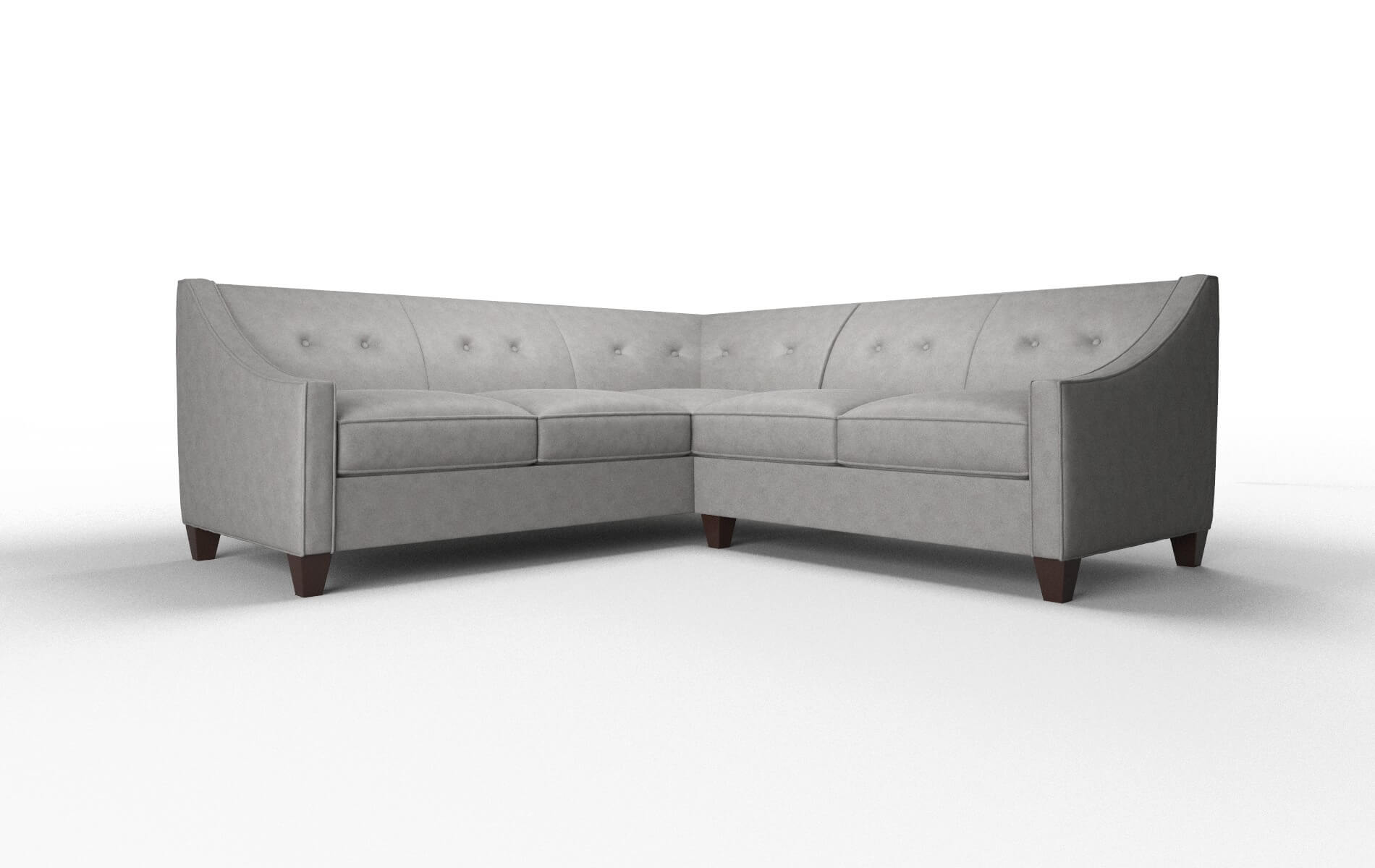 Berlin Noble Smoke Sectional espresso legs 1