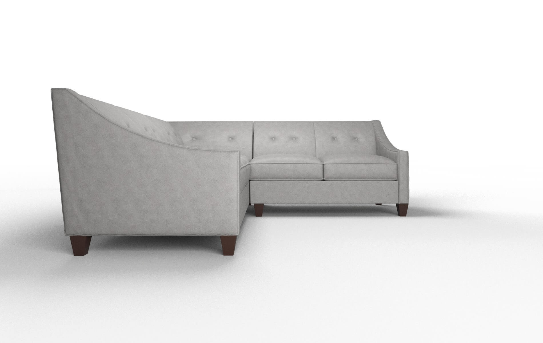 Berlin Noble Smoke Sectional espresso legs 2