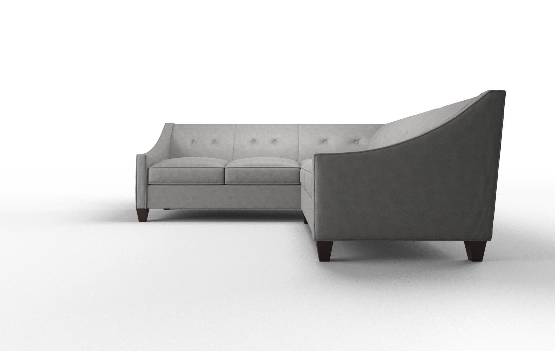 Berlin Noble Smoke Sectional espresso legs 5