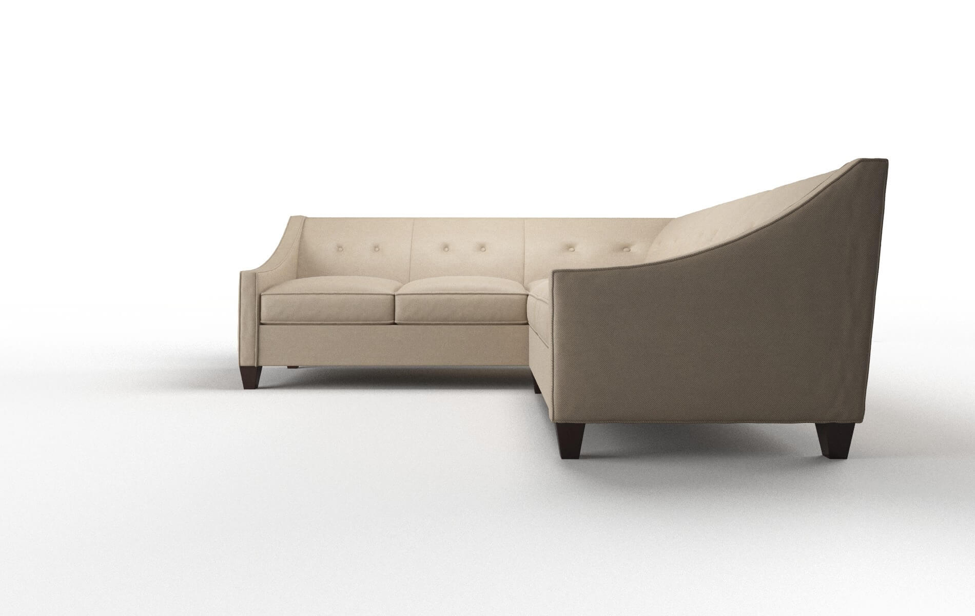 Berlin Oakley Taupe Sectional espresso legs 5